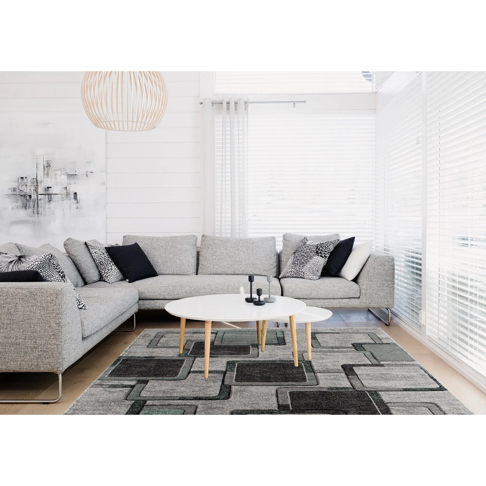 Orelsi Collection Abstract Area Rug