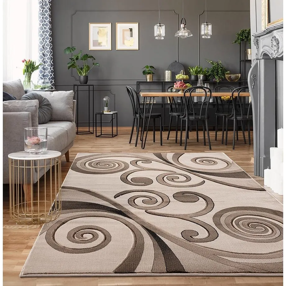 Orelsi Collection Abstract Area Rug