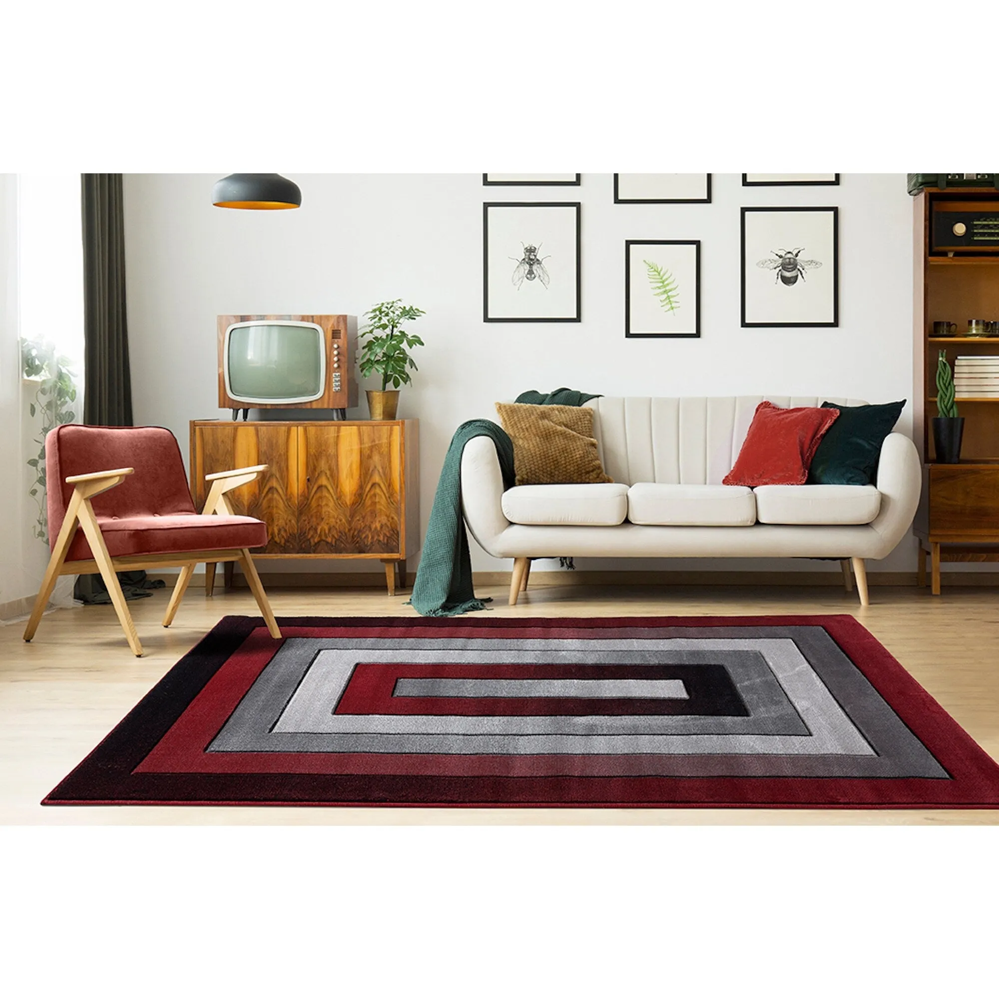 Orelsi Collection Abstract Area Rug