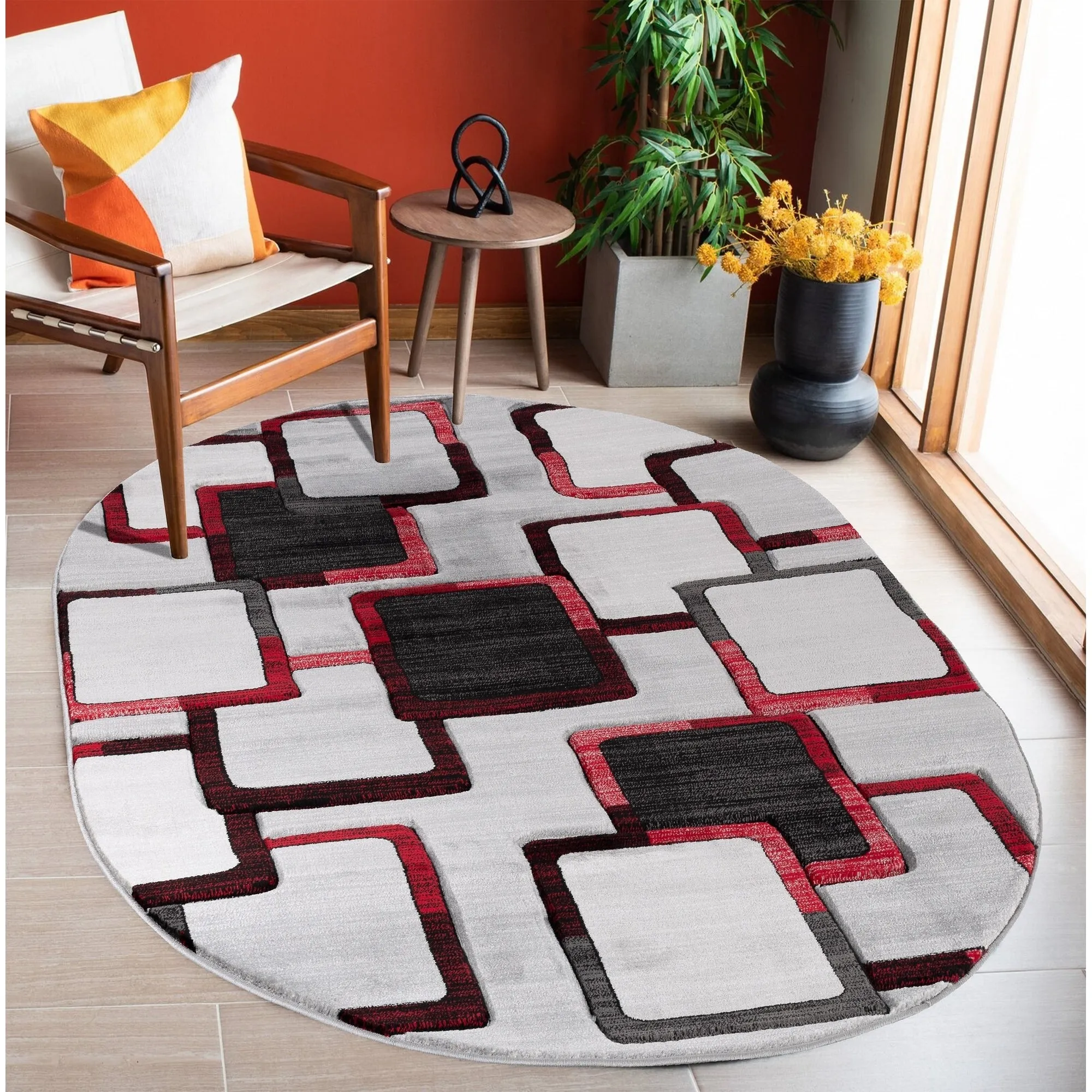 Orelsi Collection Abstract Area Rug
