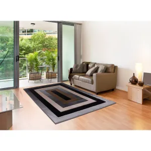 Orelsi Collection Grey/Brown Polypropylene Area Rug