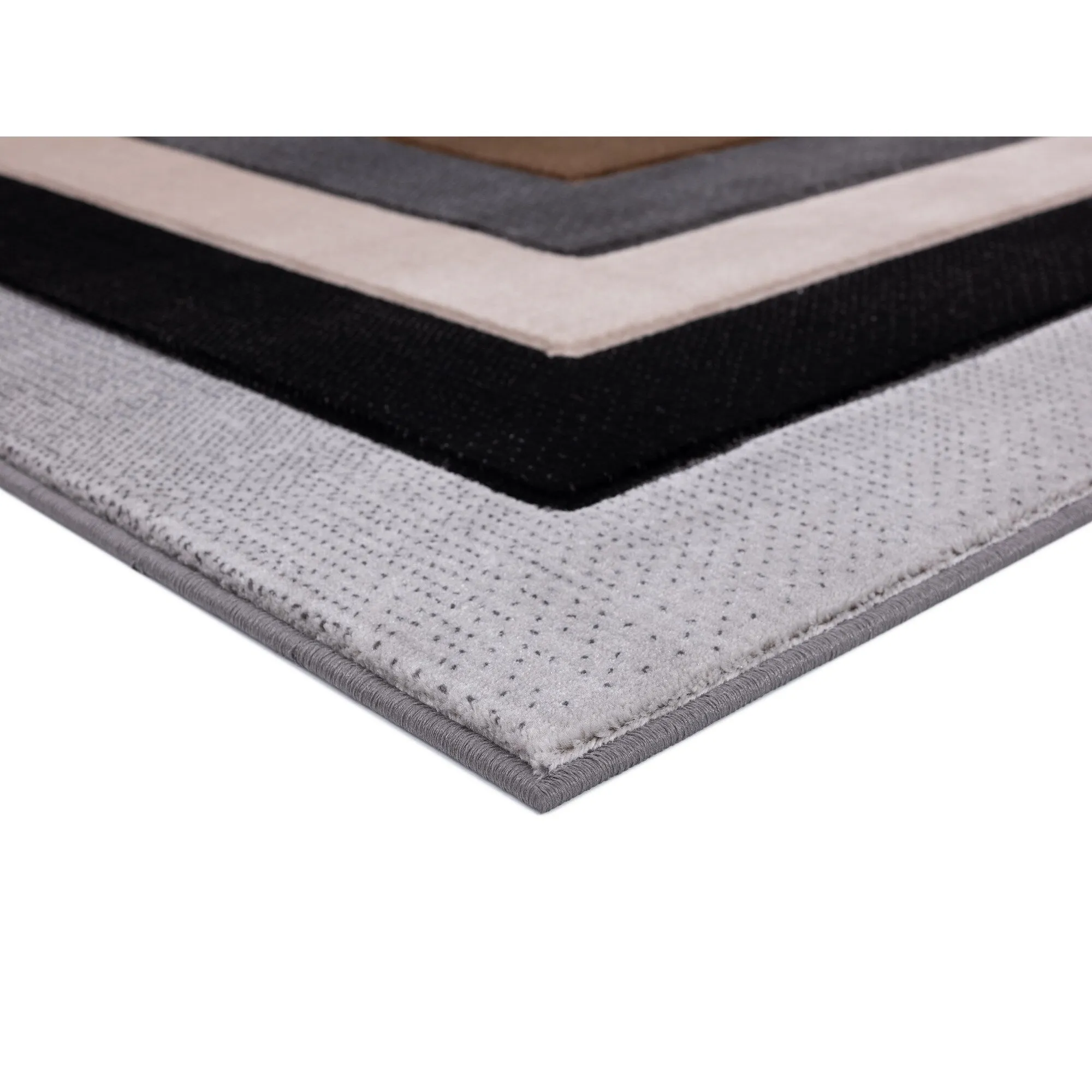 Orelsi Collection Grey/Brown Polypropylene Area Rug