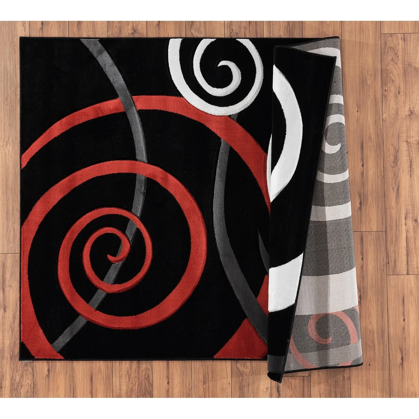 Orelsi Collection Swirl Area Rug