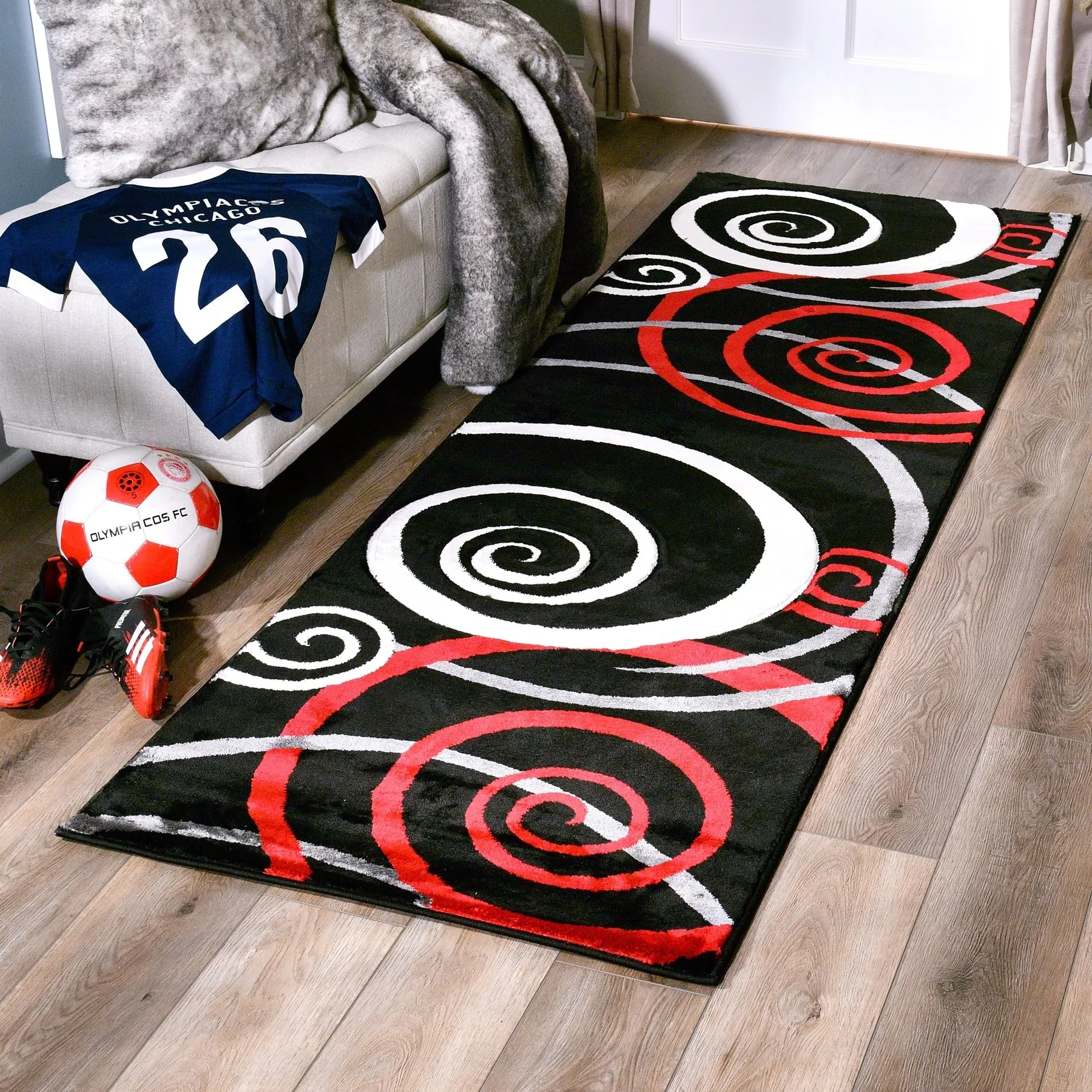 Orelsi Collection Swirl Area Rug