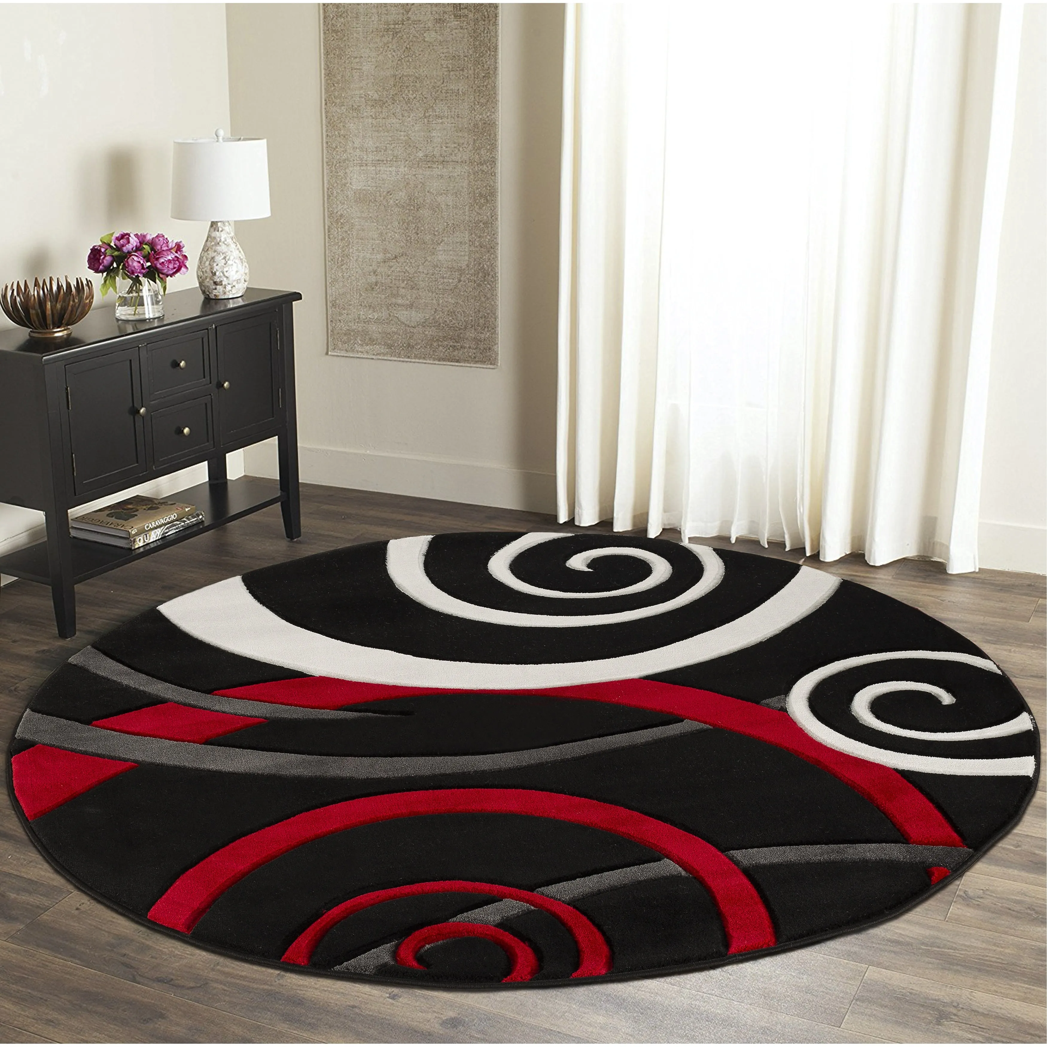 Orelsi Collection Swirl Area Rug