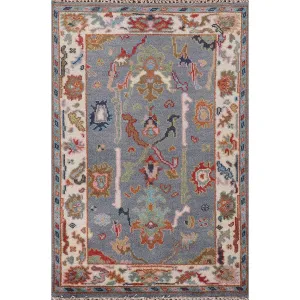 Oushak Oriental Accent Rug Hand-Knotted Wool Carpet - 3'1 x 4'10