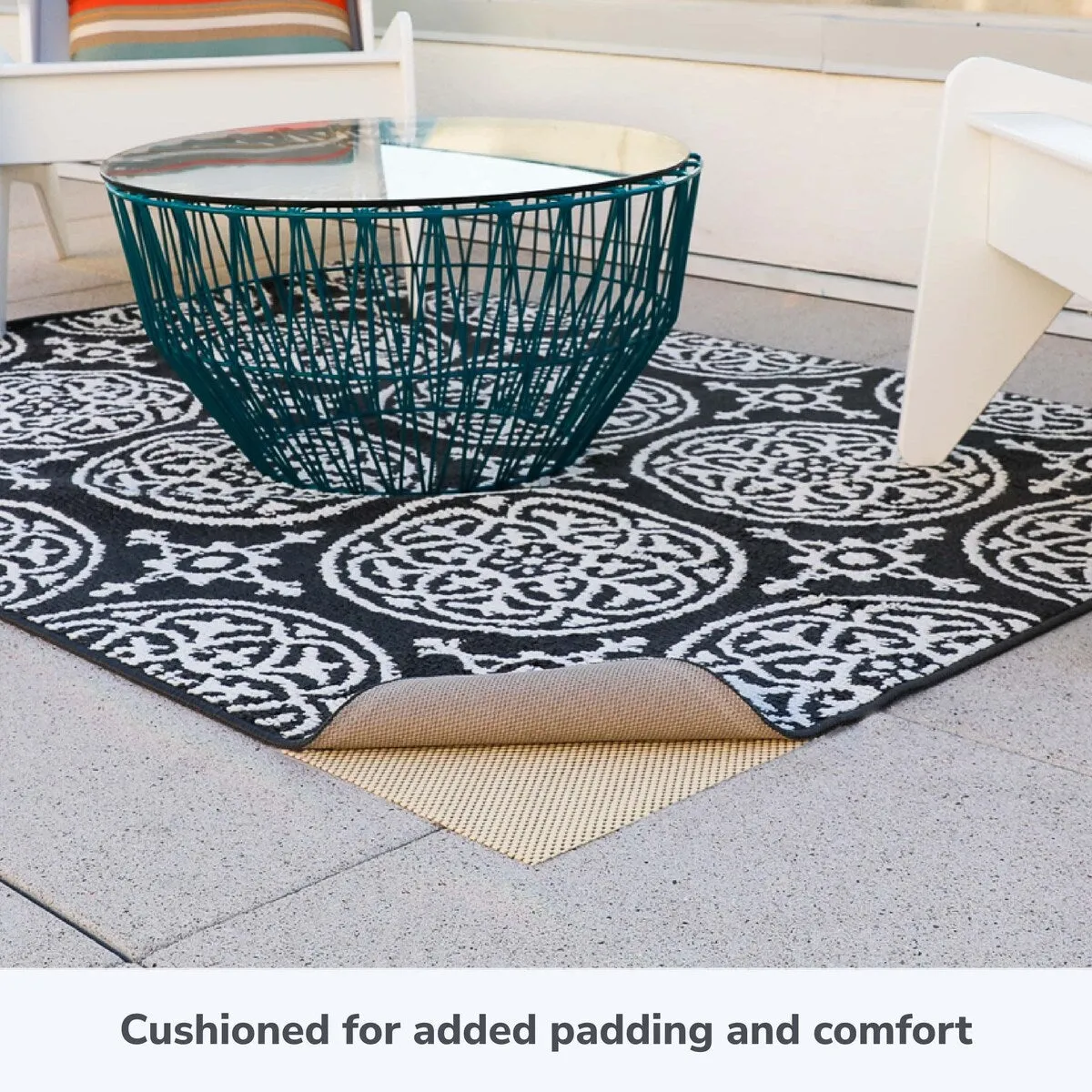 Outdoor Non Slip Rug Pad by Slip-Stop - Ivory