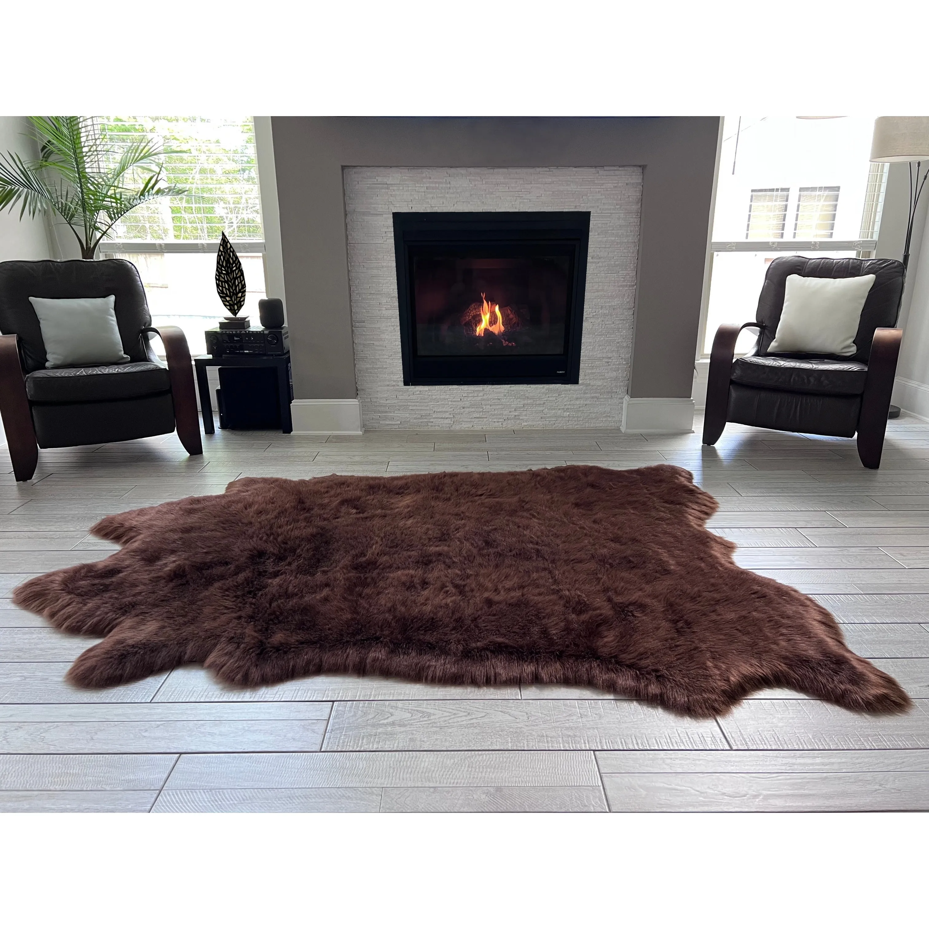 Ovella Home Premium Faux Buffalo Skin Shag Rug