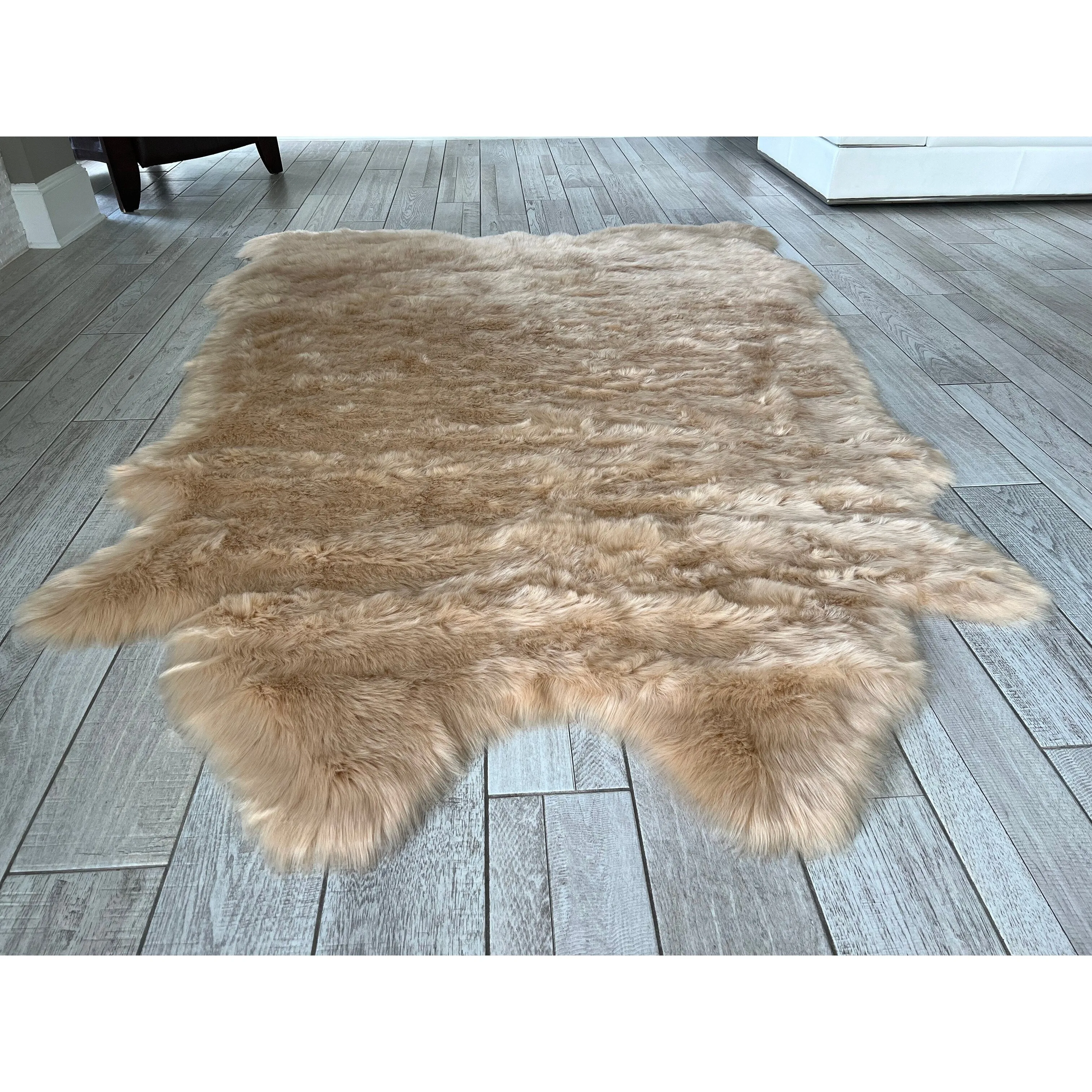 Ovella Home Premium Faux Buffalo Skin Shag Rug