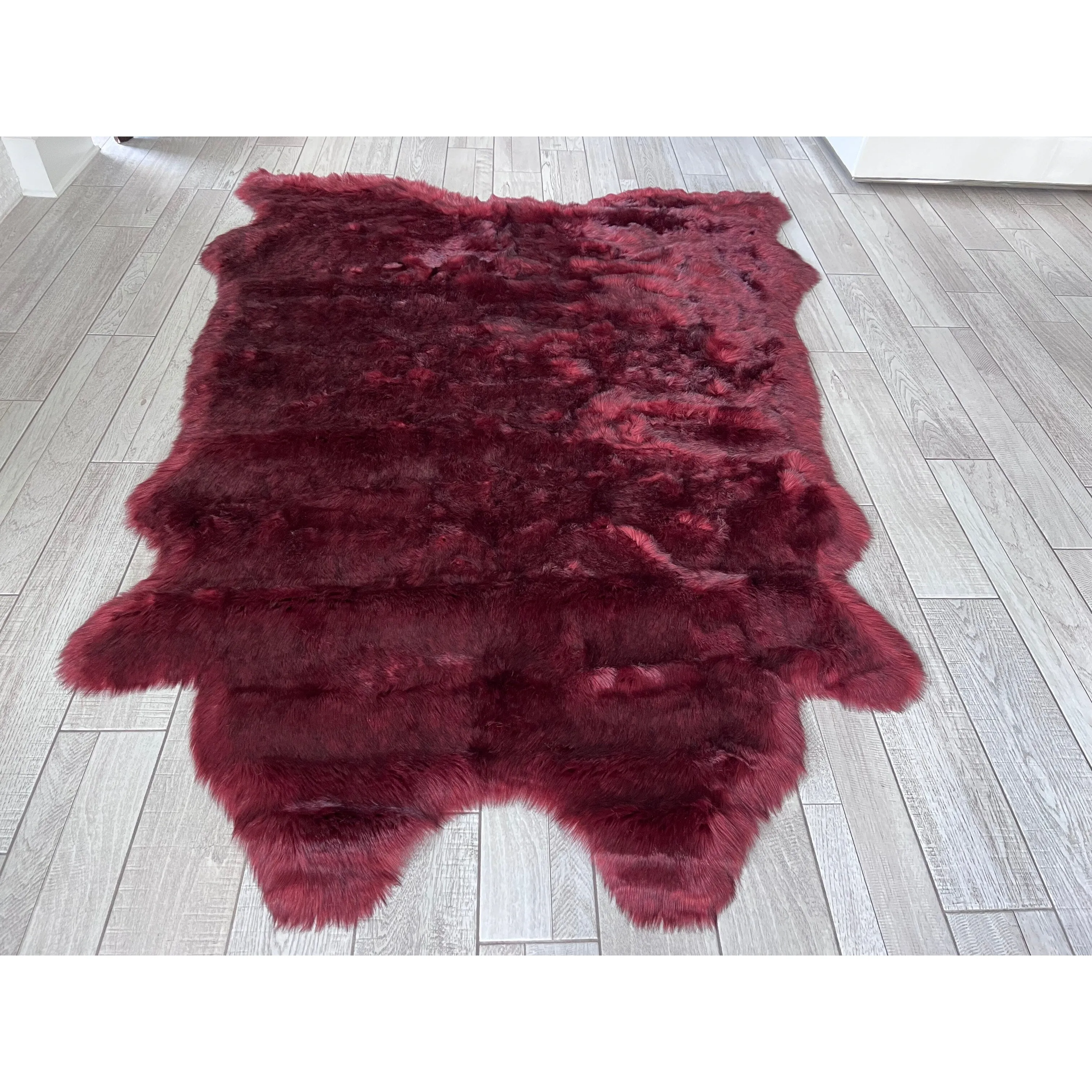Ovella Home Premium Faux Buffalo Skin Shag Rug