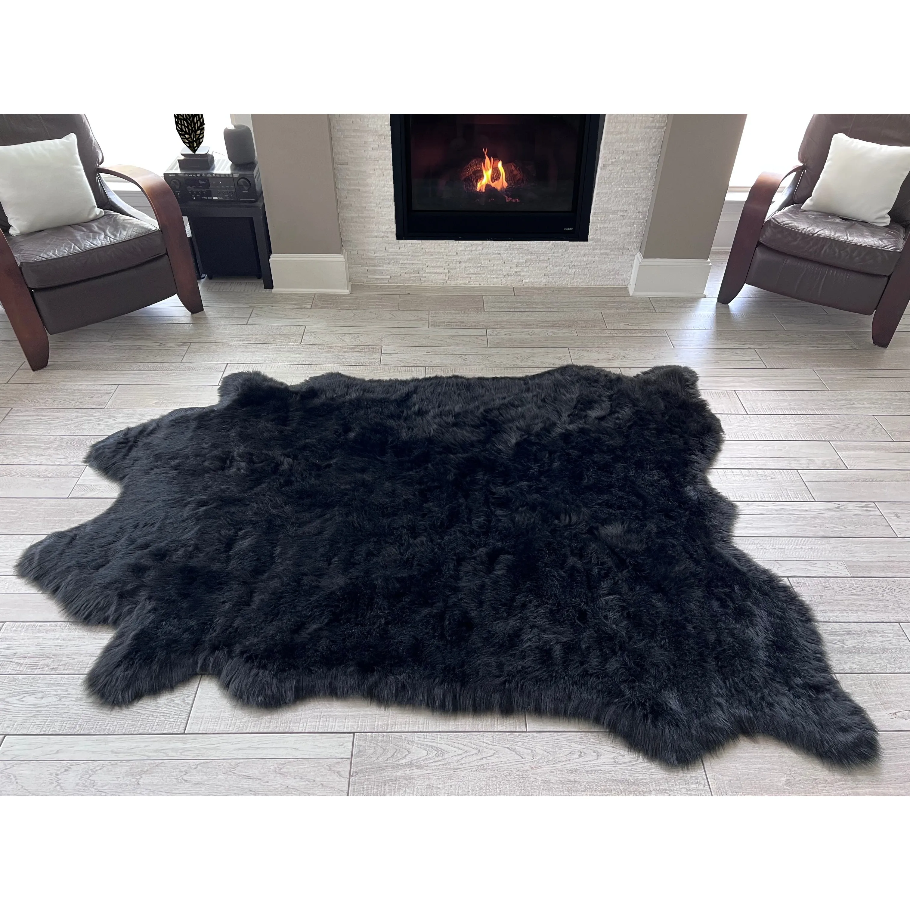 Ovella Home Premium Faux Buffalo Skin Shag Rug