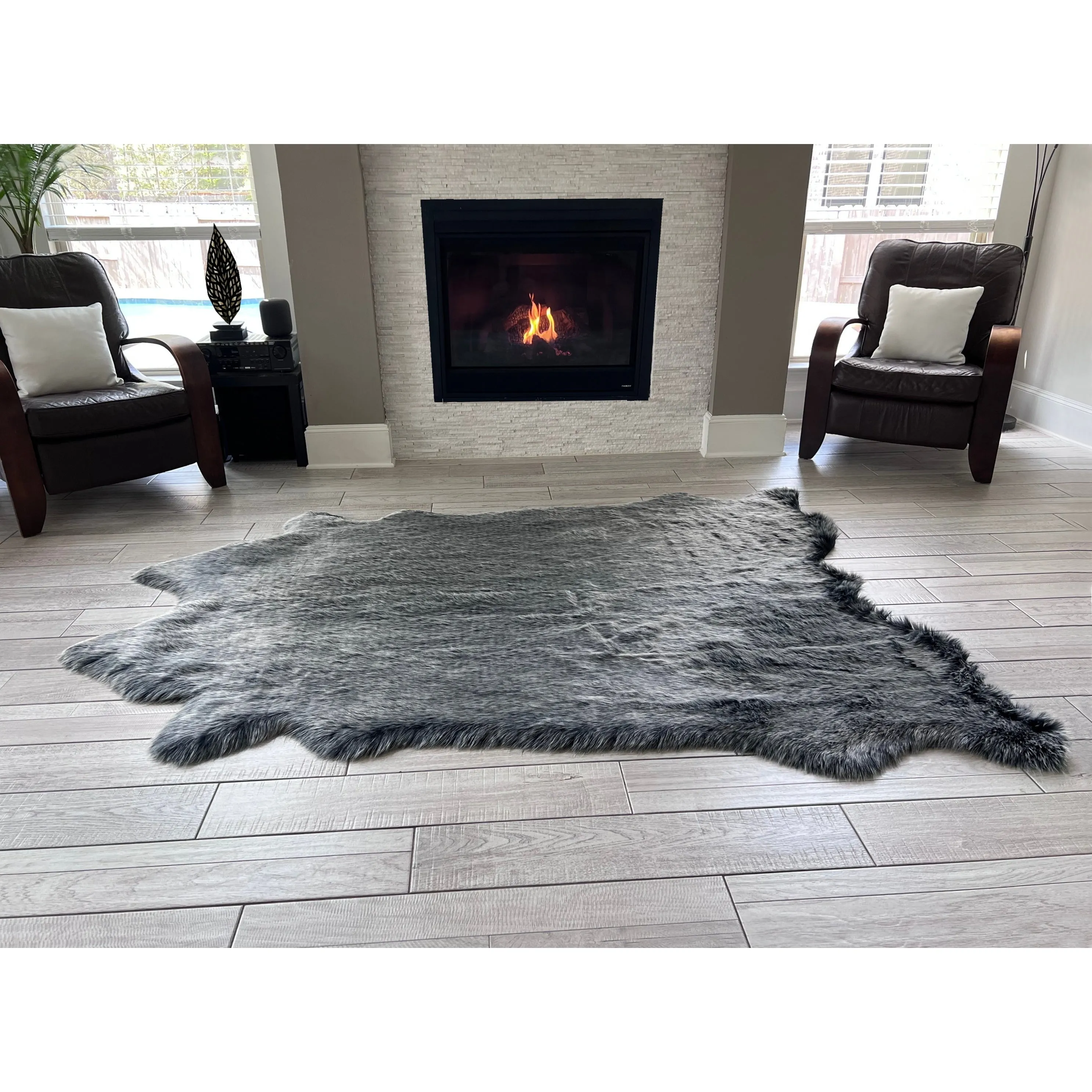 Ovella Home Premium Faux Buffalo Skin Shag Rug
