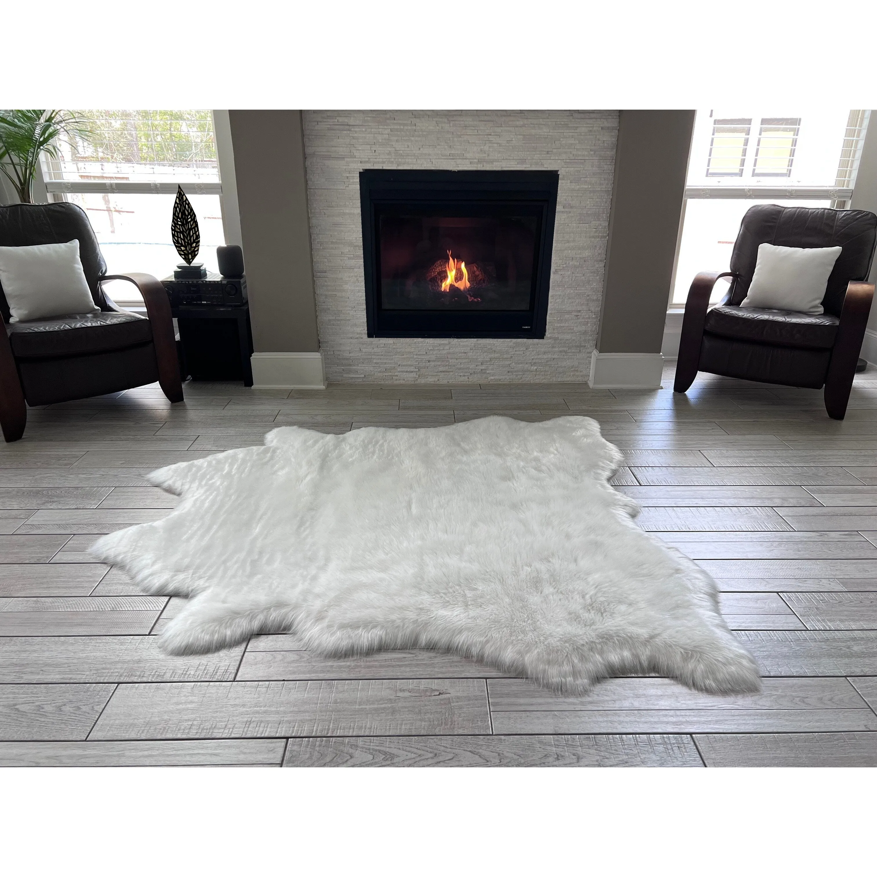 Ovella Home Premium Faux Buffalo Skin Shag Rug