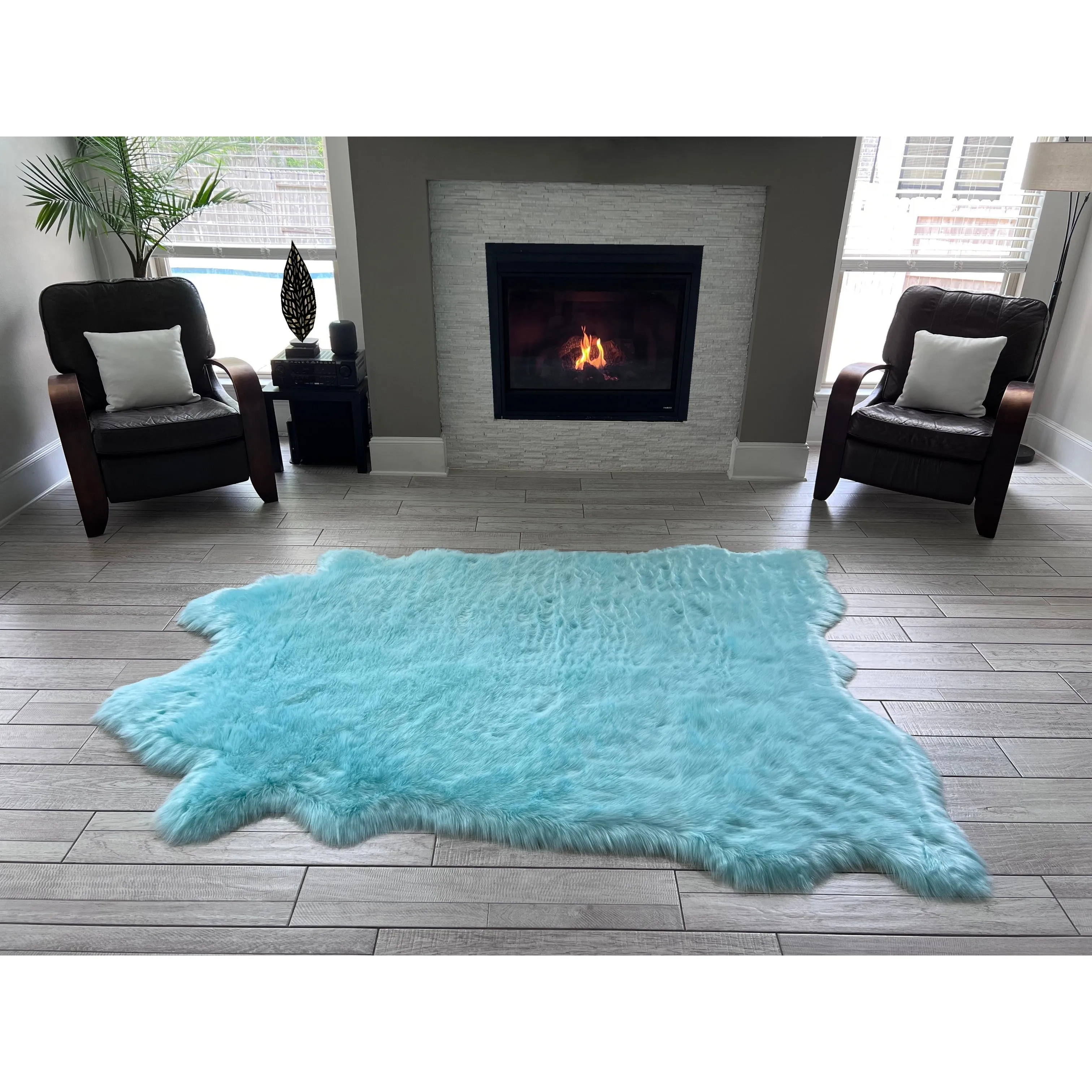 Ovella Home Premium Faux Buffalo Skin Shag Rug