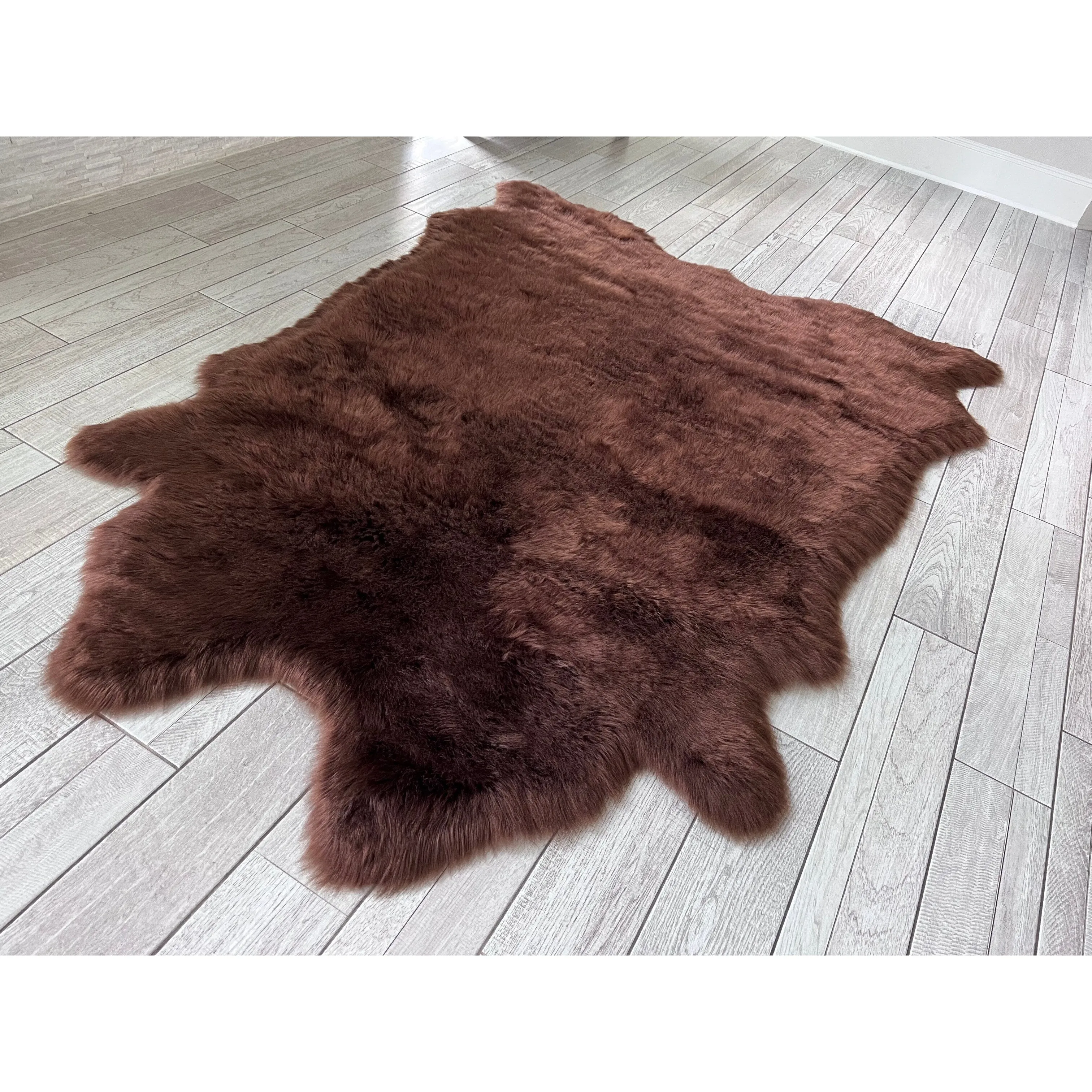 Ovella Home Premium Faux Buffalo Skin Shag Rug
