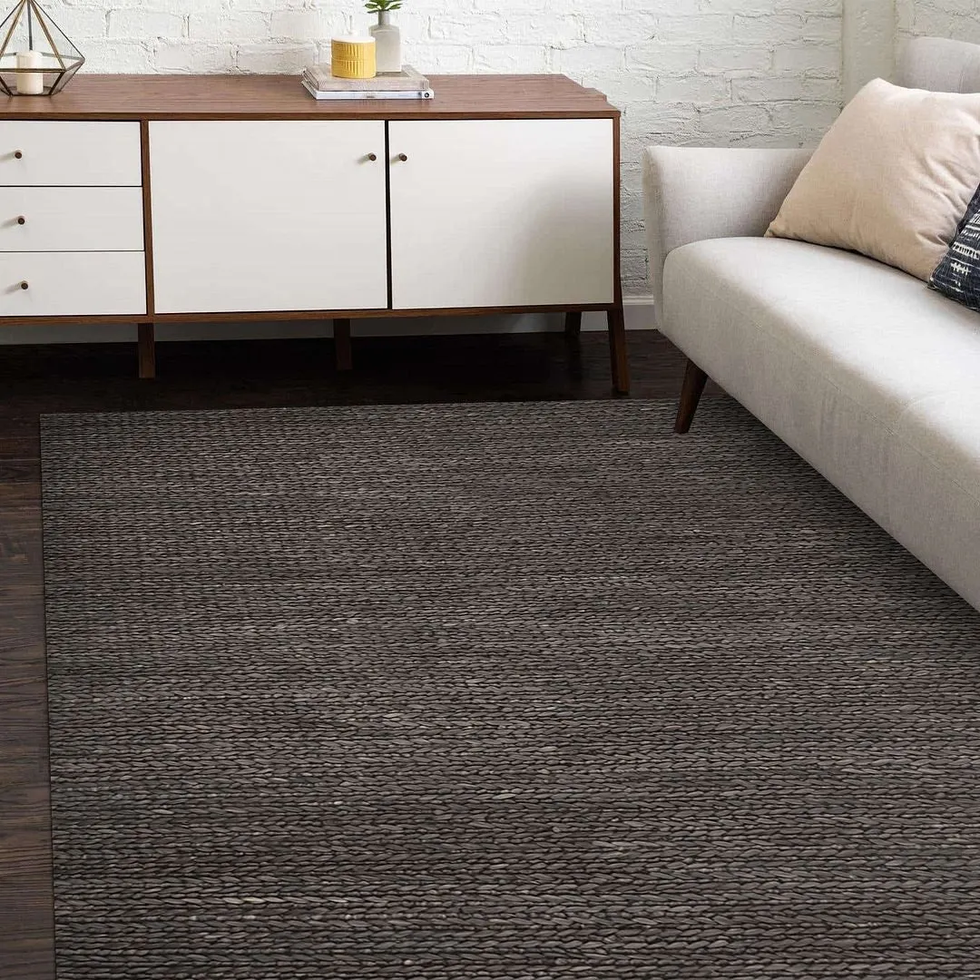Overton Handmade Modern Contemporary Solid Area Rug