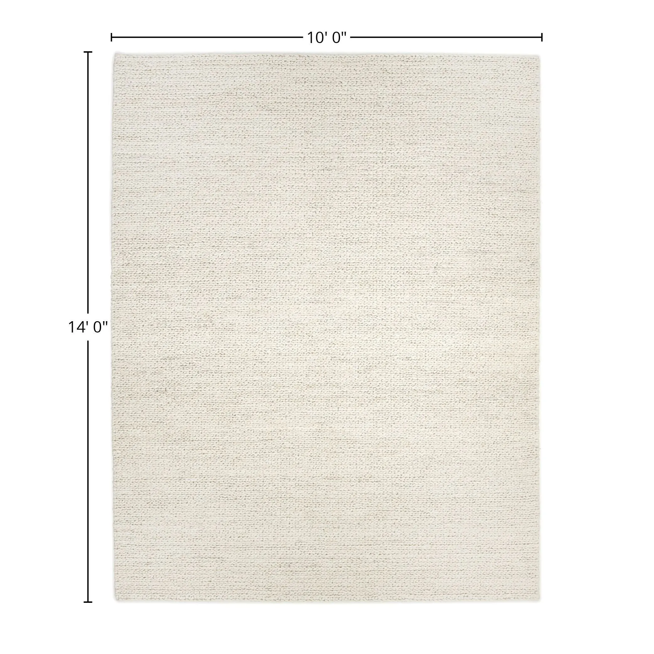 Overton Handmade Modern Contemporary Solid Area Rug