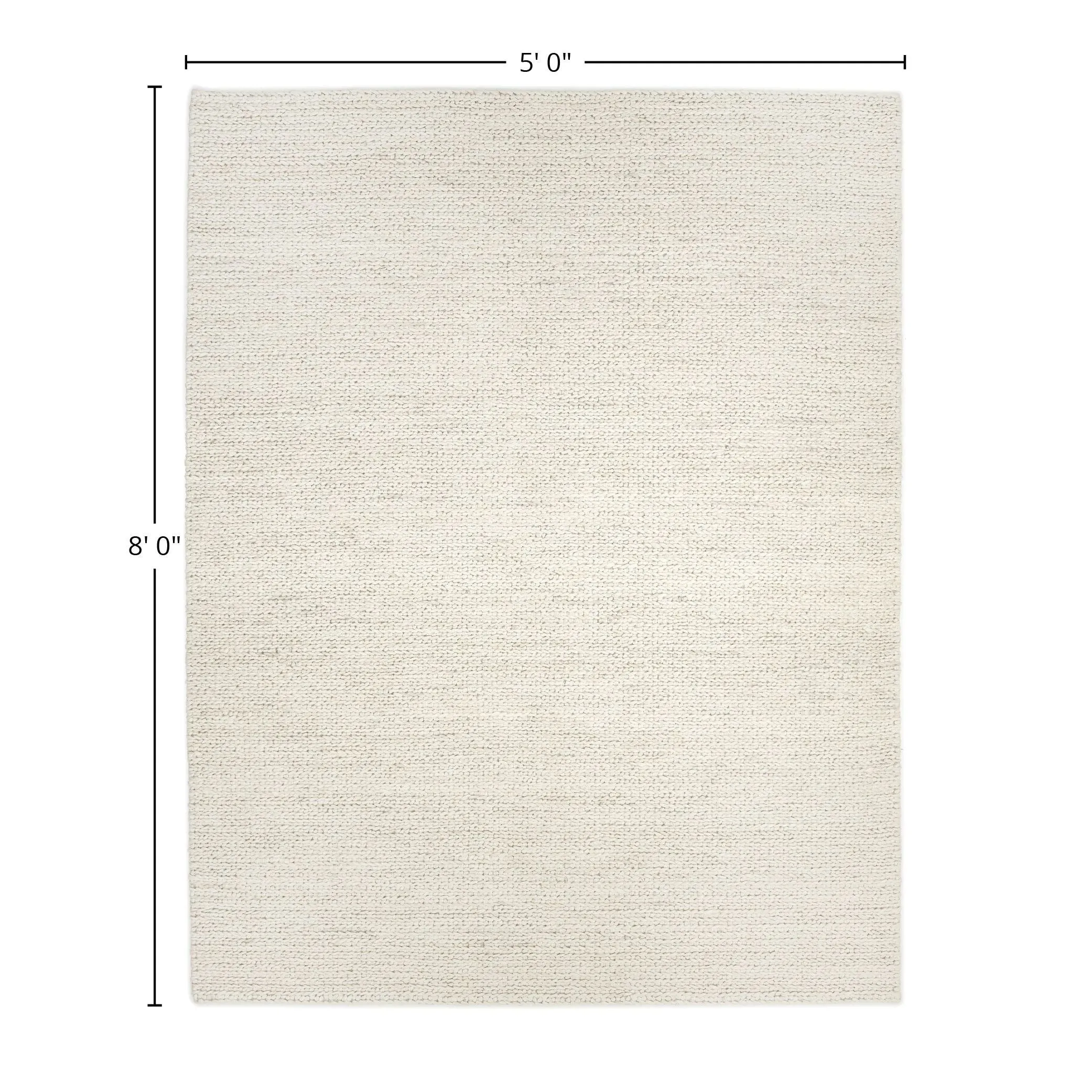 Overton Handmade Modern Contemporary Solid Area Rug