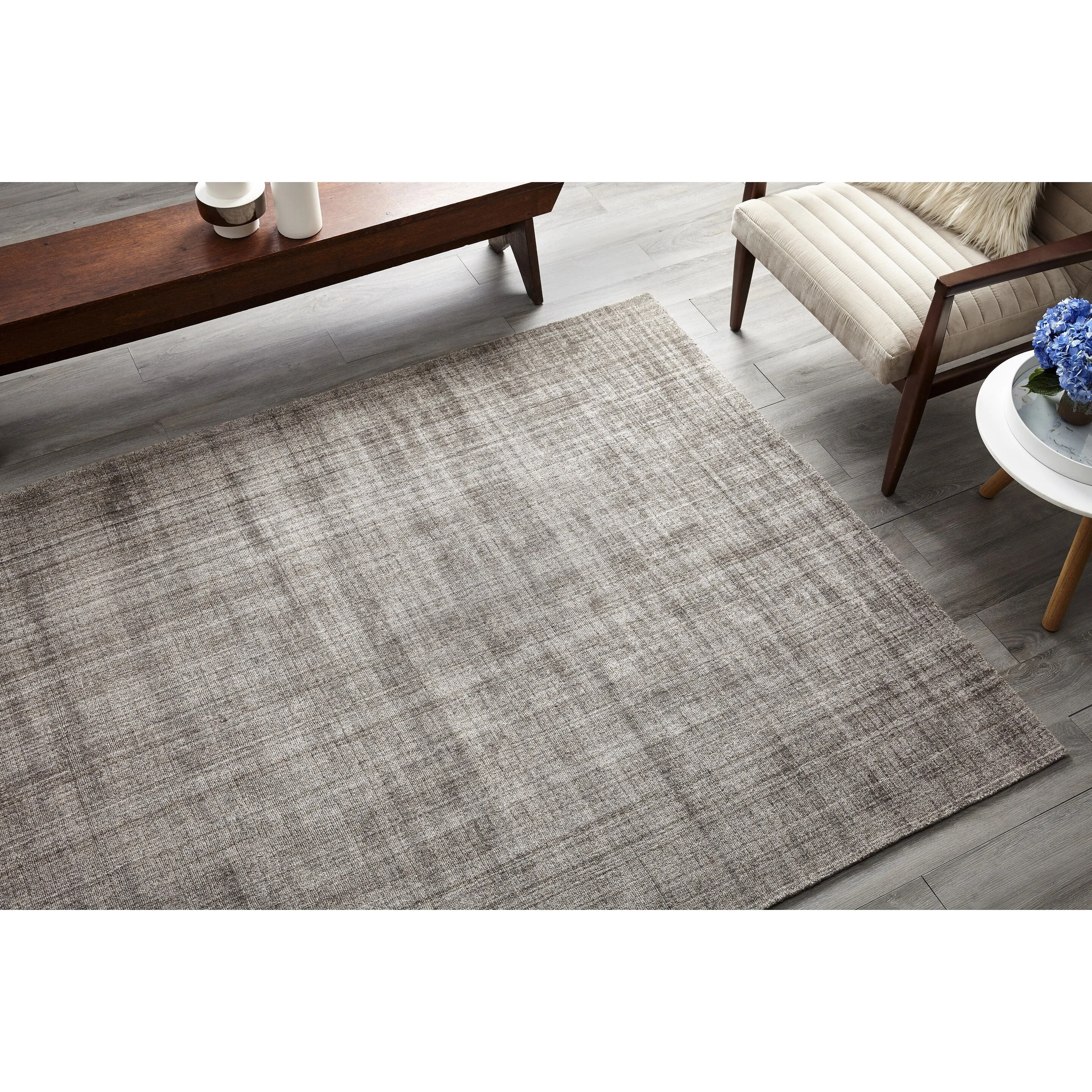 Overton Handmade Modern Contemporary Striped Area Rug