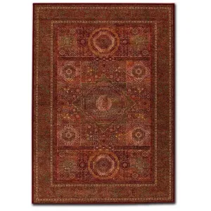 Parish Medallan Burgundy Wool Area Rug