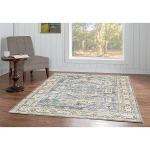 Parson Machine Washable Grey and Beige Area Rug