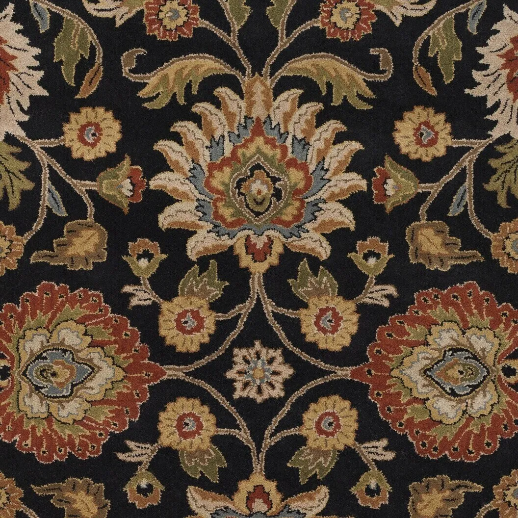 Patchway Handmade Classic Floral Wool Area Rug