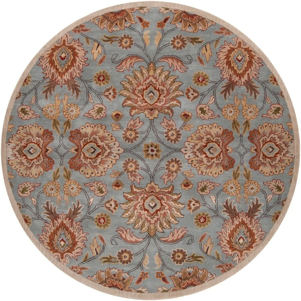 Patchway Handmade Classic Floral Wool Area Rug