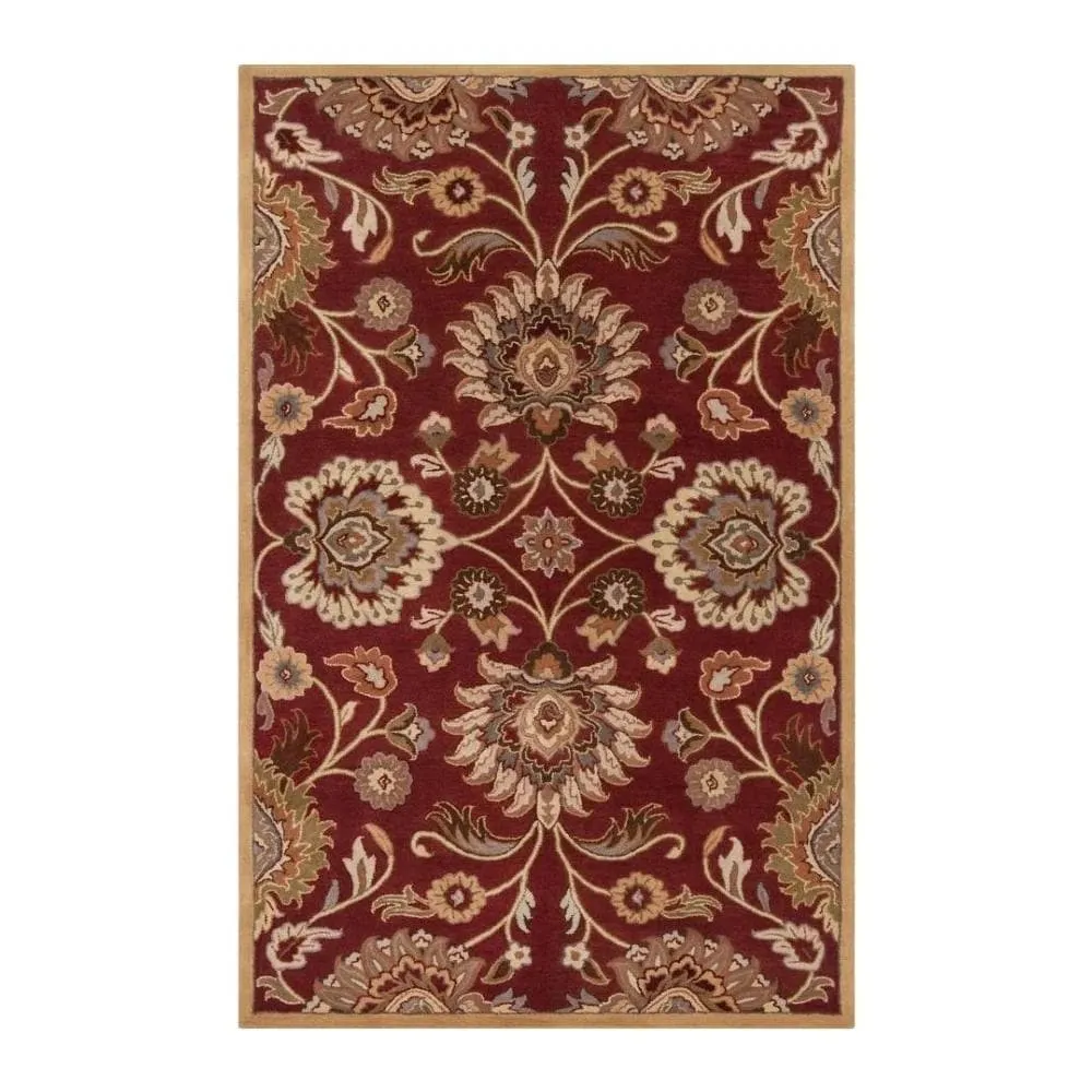 Patchway Handmade Classic Floral Wool Area Rug