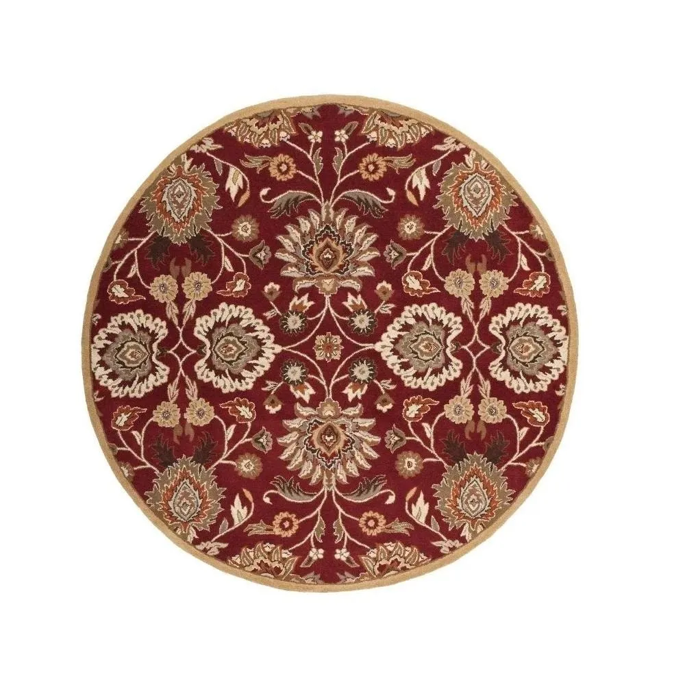 Patchway Handmade Classic Floral Wool Area Rug