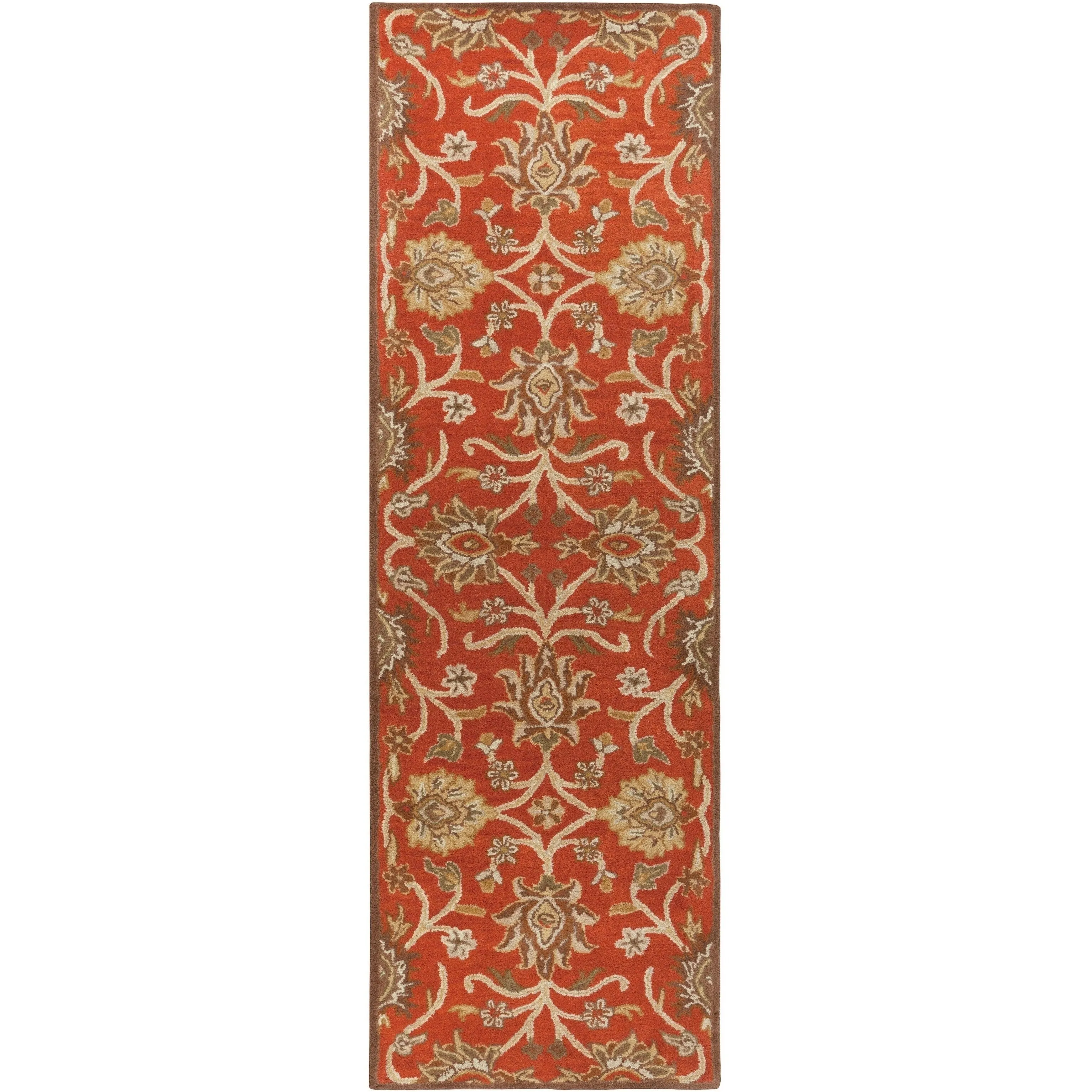 Patchway Handmade Classic Floral Wool Area Rug