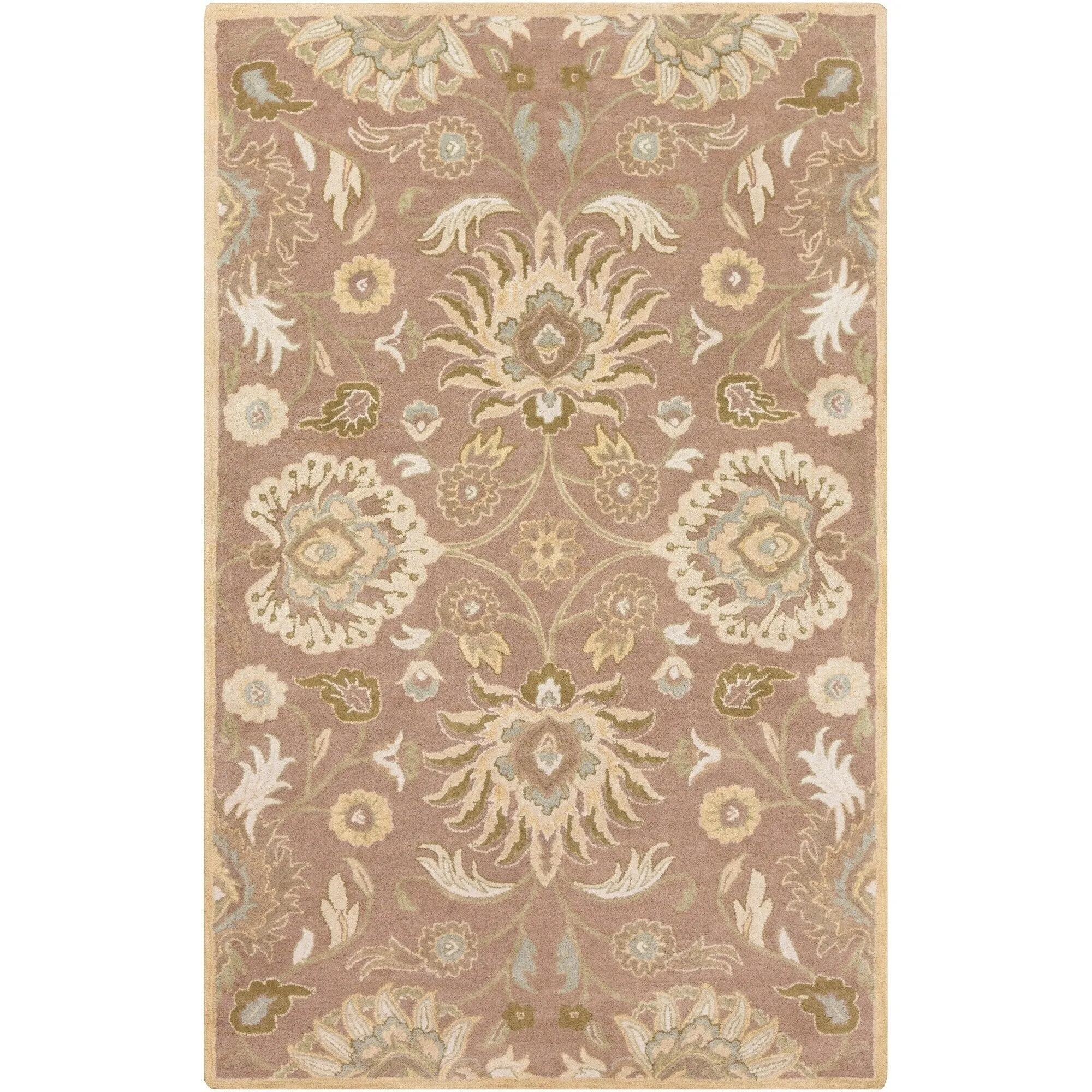 Patchway Handmade Classic Floral Wool Area Rug