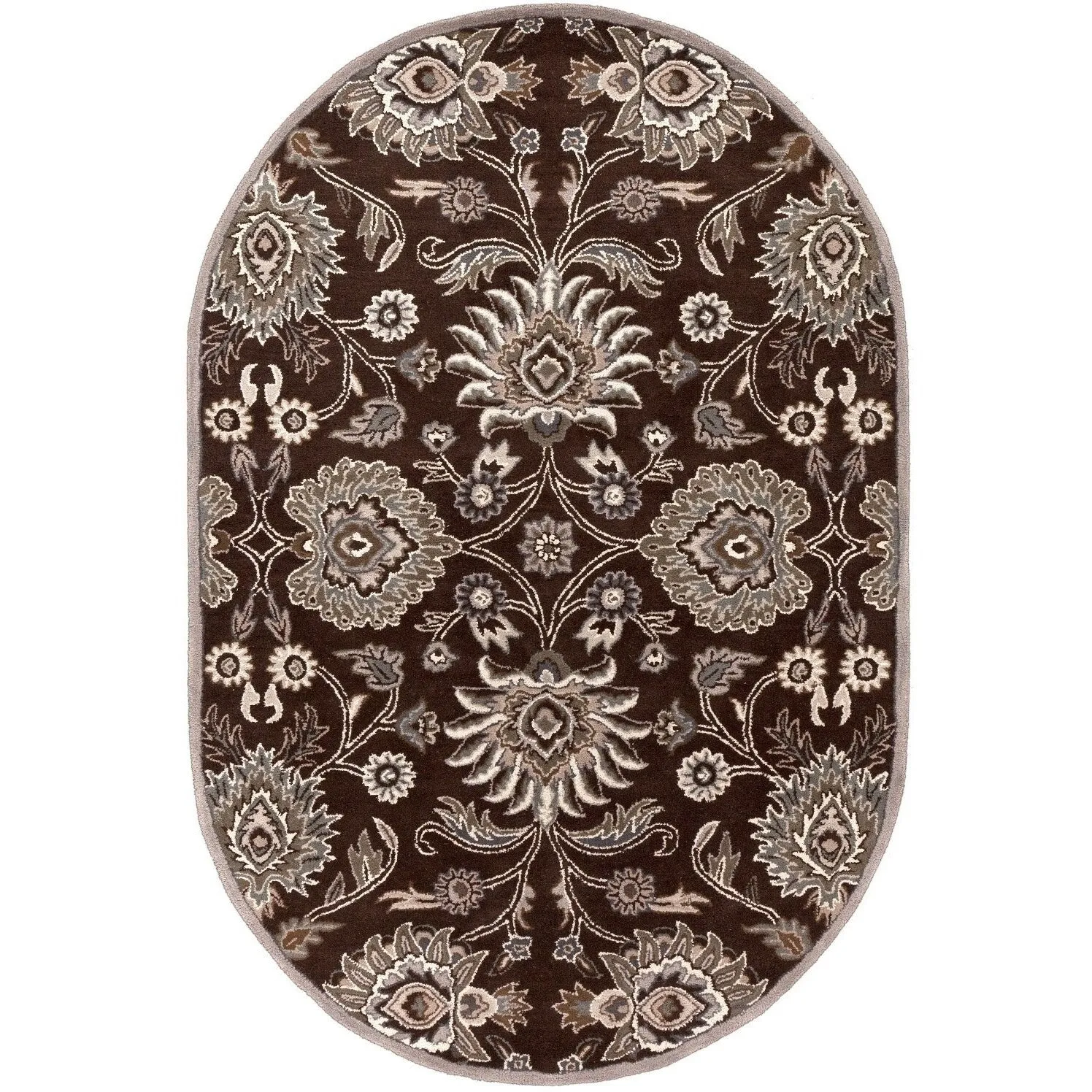 Patchway Handmade Classic Floral Wool Area Rug