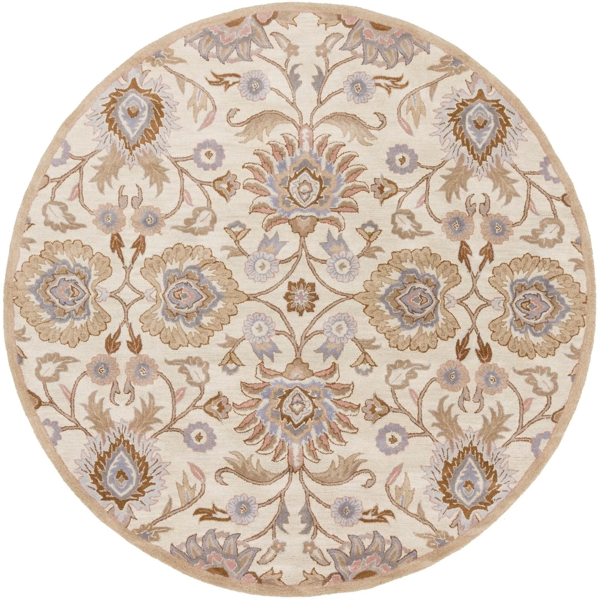 Patchway Handmade Classic Floral Wool Area Rug