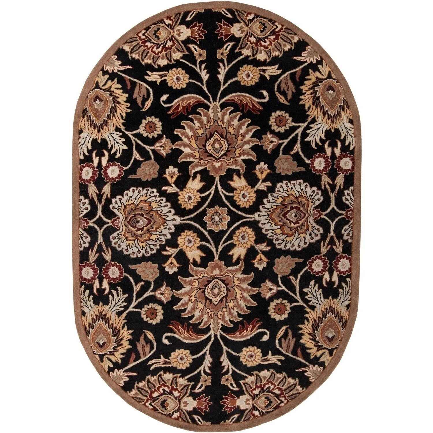 Patchway Handmade Classic Floral Wool Area Rug