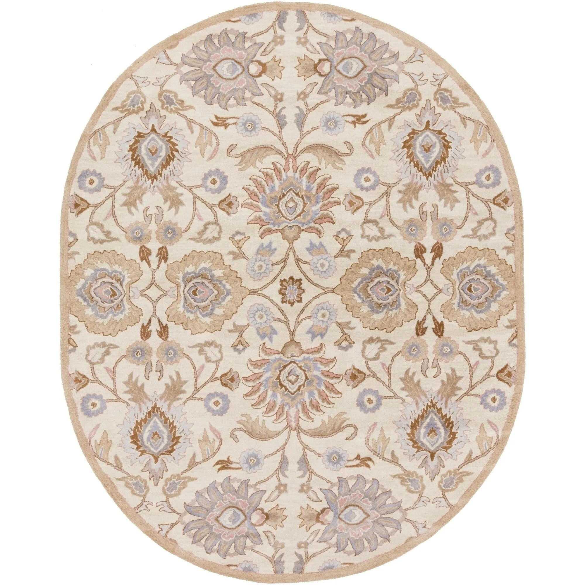 Patchway Handmade Classic Floral Wool Area Rug