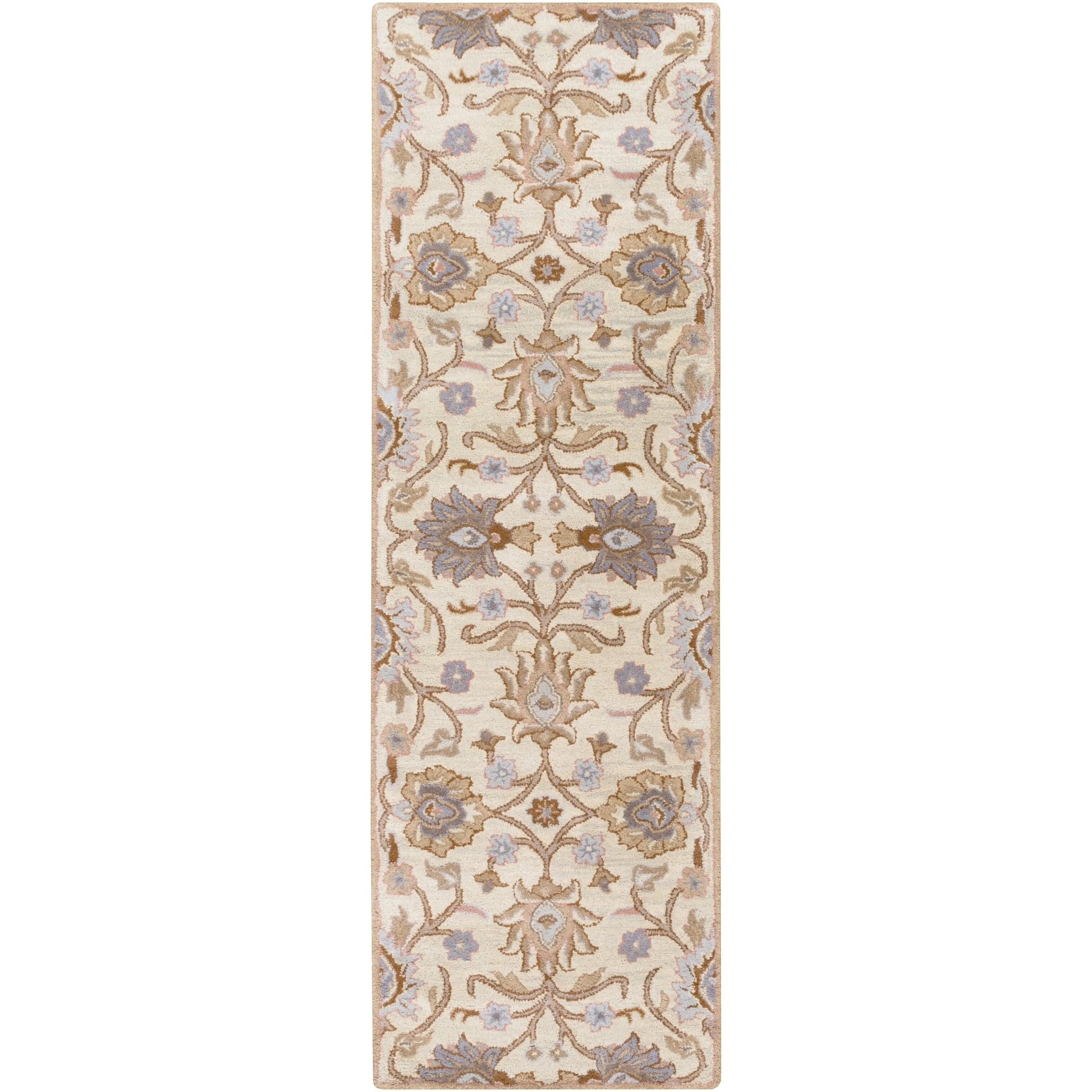 Patchway Handmade Classic Floral Wool Area Rug