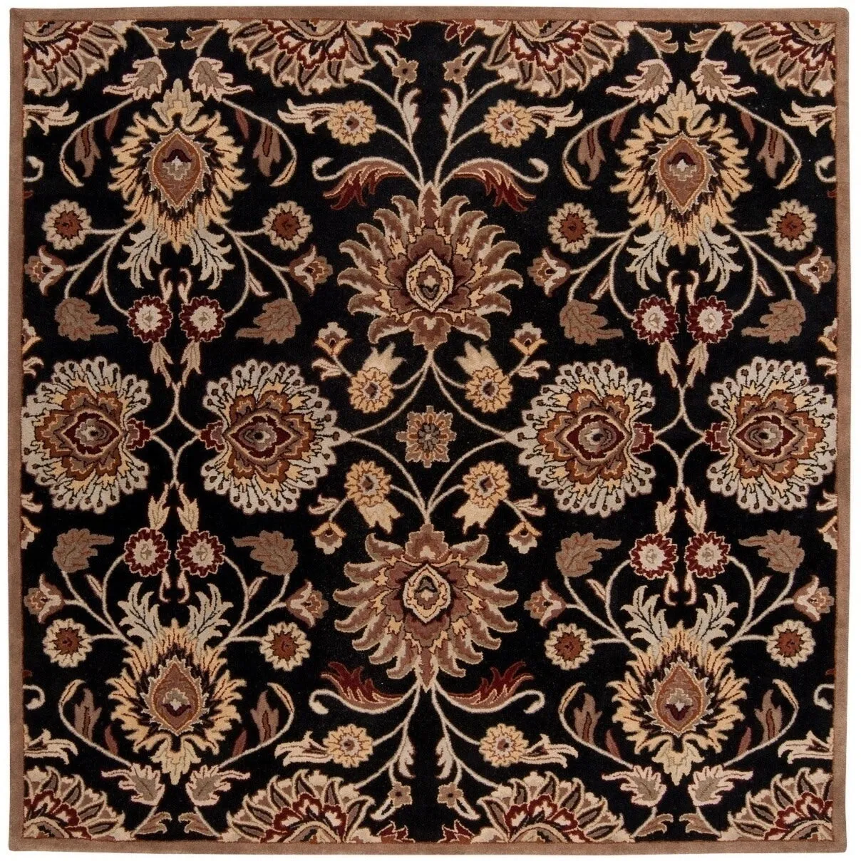 Patchway Handmade Classic Floral Wool Area Rug
