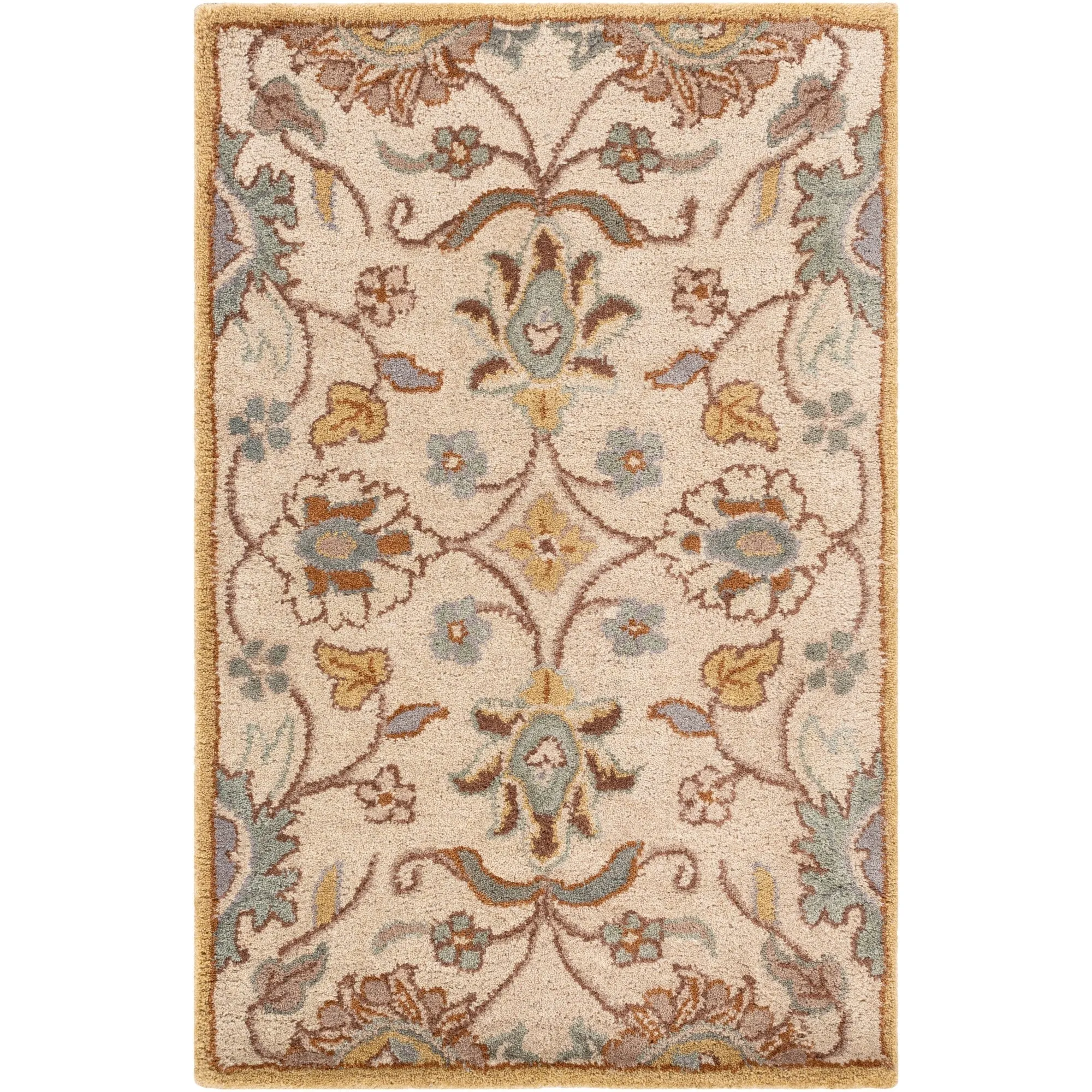 Patchway Handmade Classic Floral Wool Area Rug