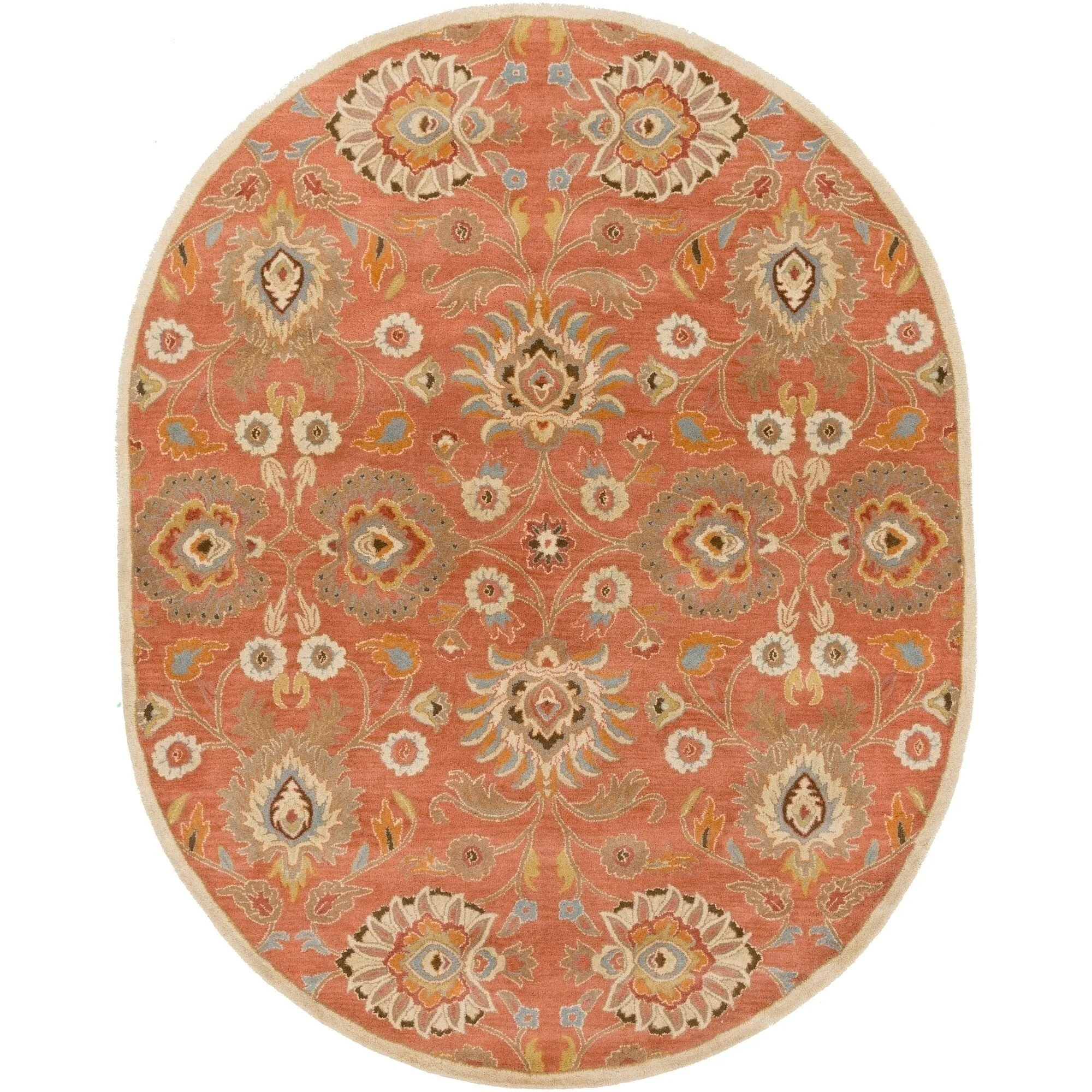 Patchway Handmade Classic Floral Wool Area Rug