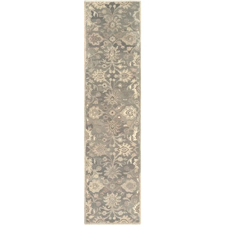 Patchway Handmade Classic Floral Wool Area Rug