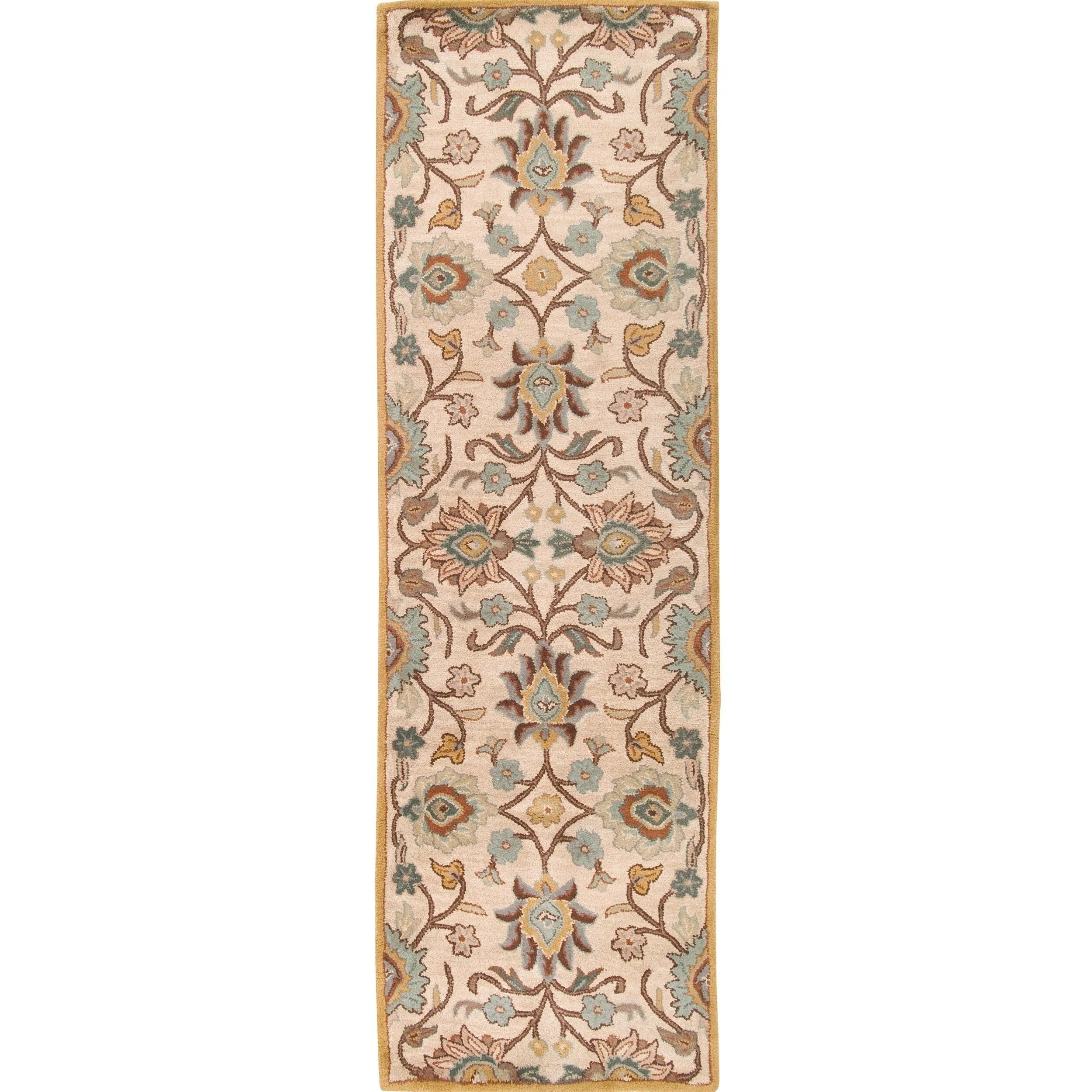 Patchway Handmade Classic Floral Wool Area Rug