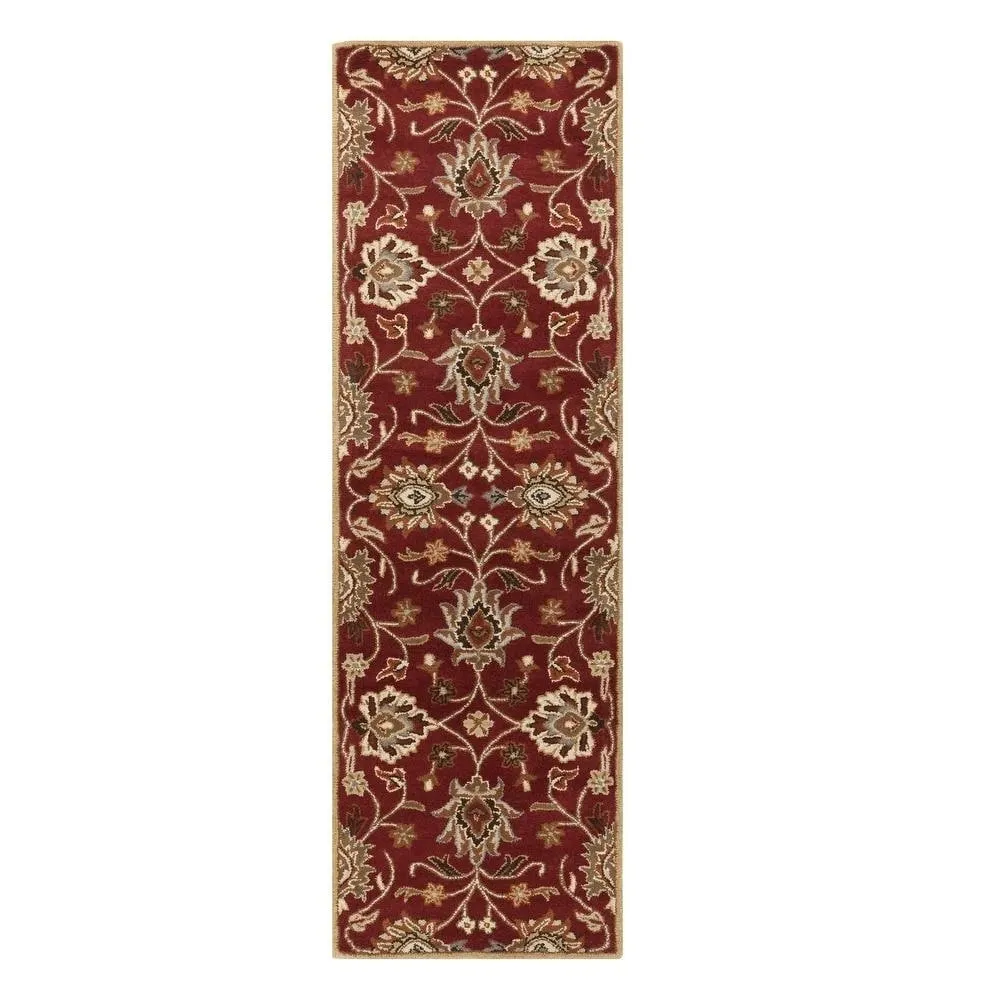 Patchway Handmade Classic Floral Wool Area Rug