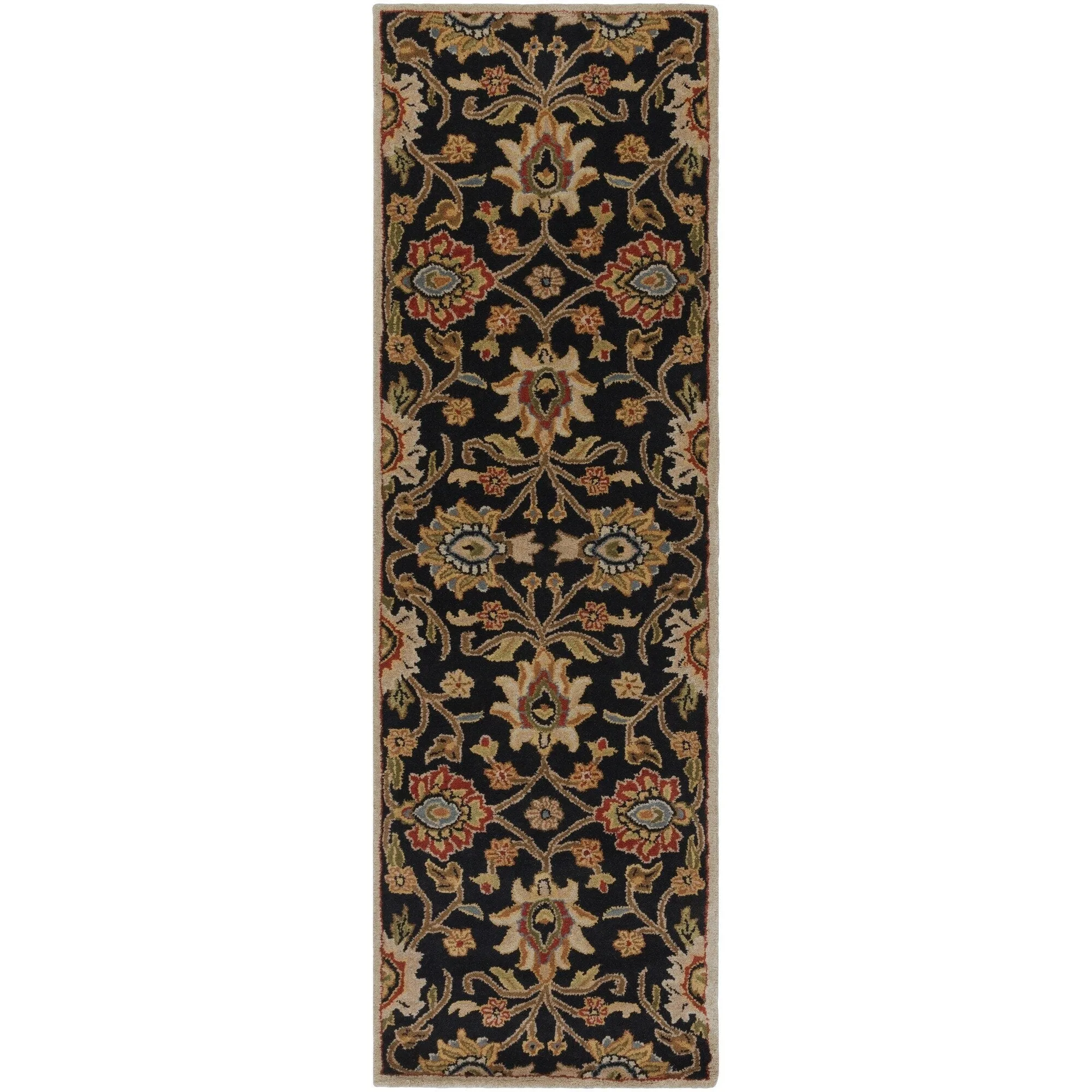 Patchway Handmade Classic Floral Wool Area Rug