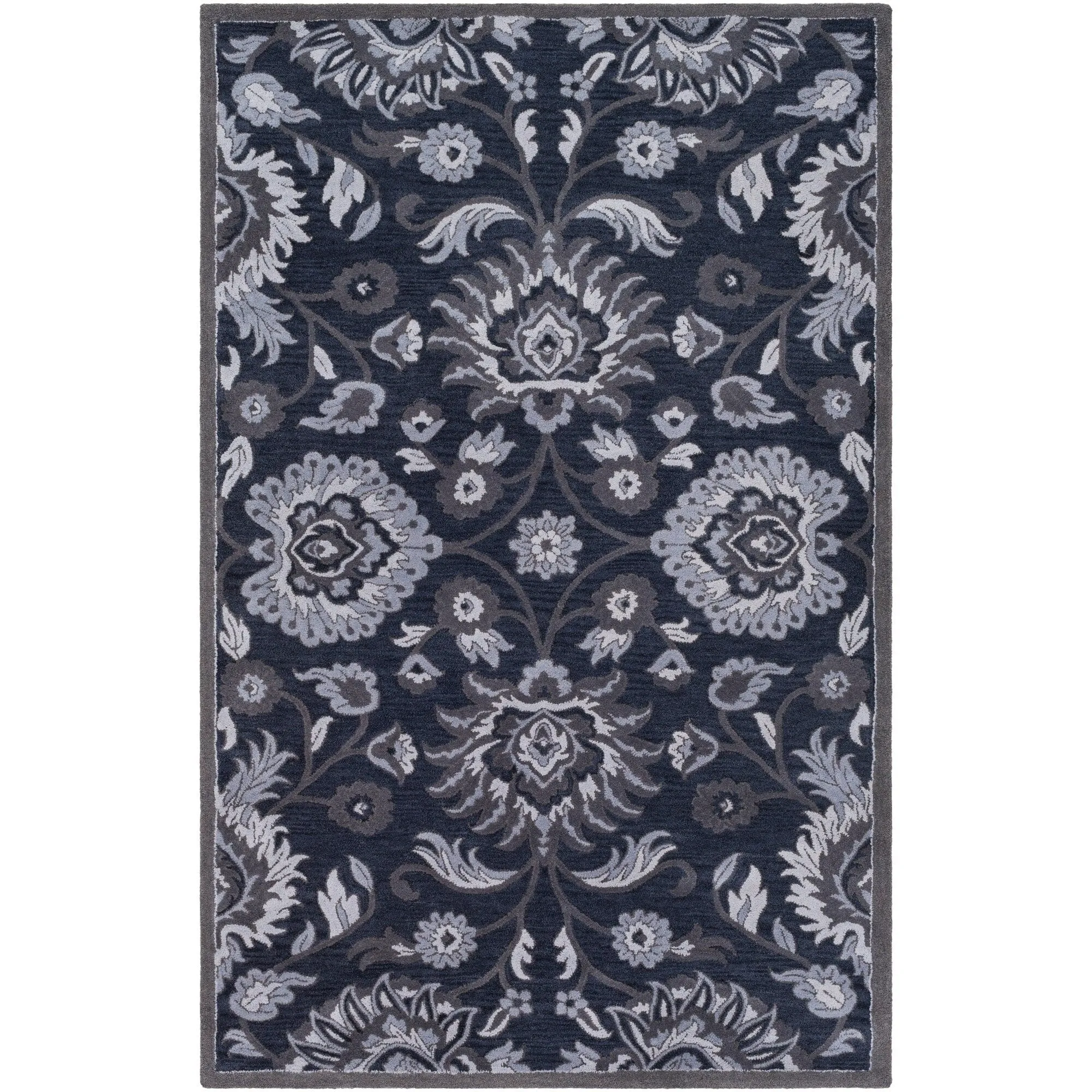 Patchway Handmade Classic Floral Wool Area Rug