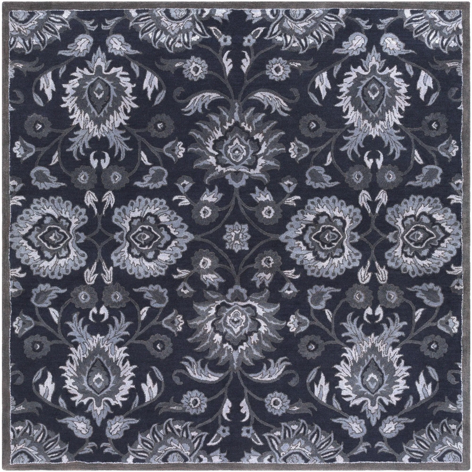 Patchway Handmade Classic Floral Wool Area Rug