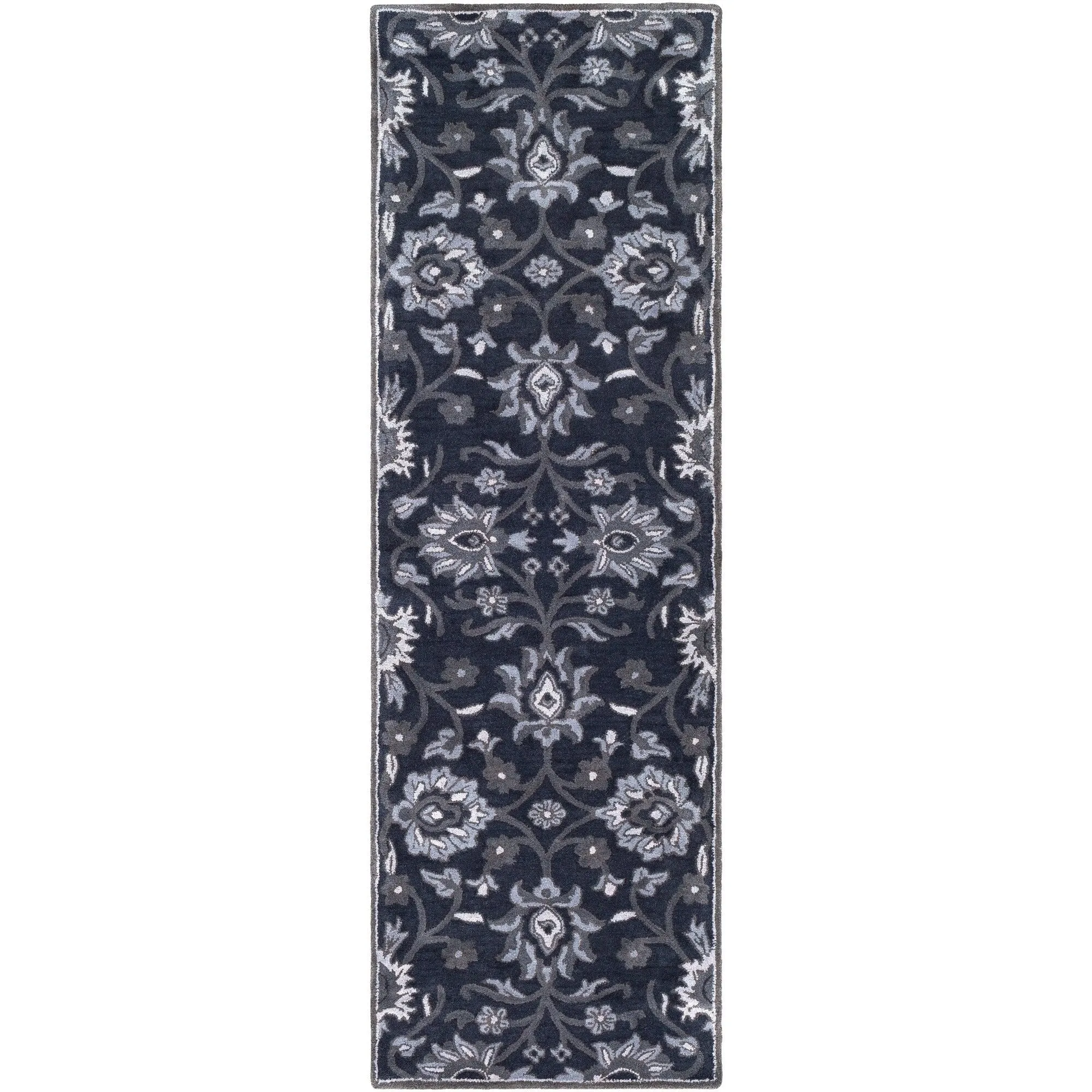 Patchway Handmade Classic Floral Wool Area Rug