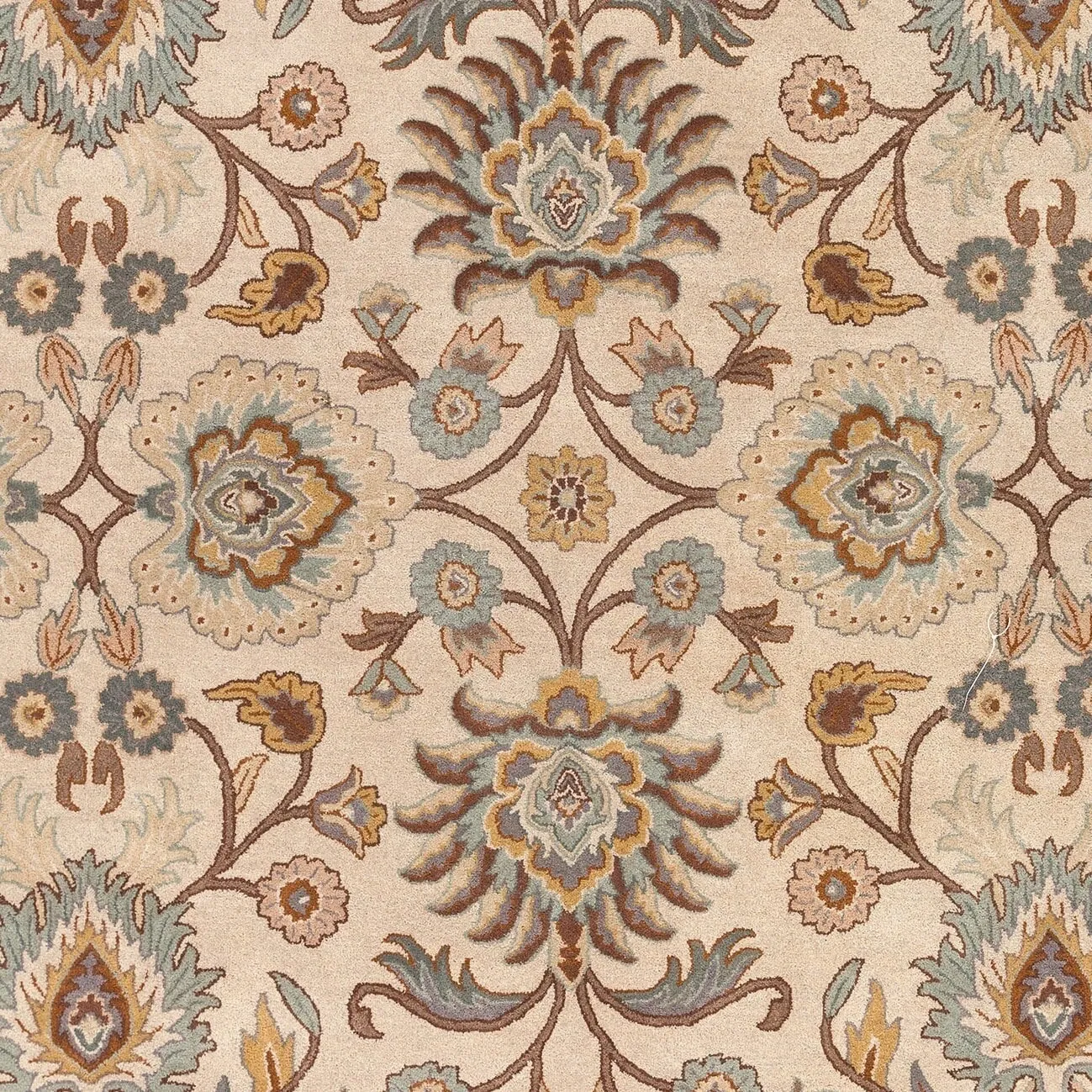 Patchway Handmade Classic Floral Wool Area Rug
