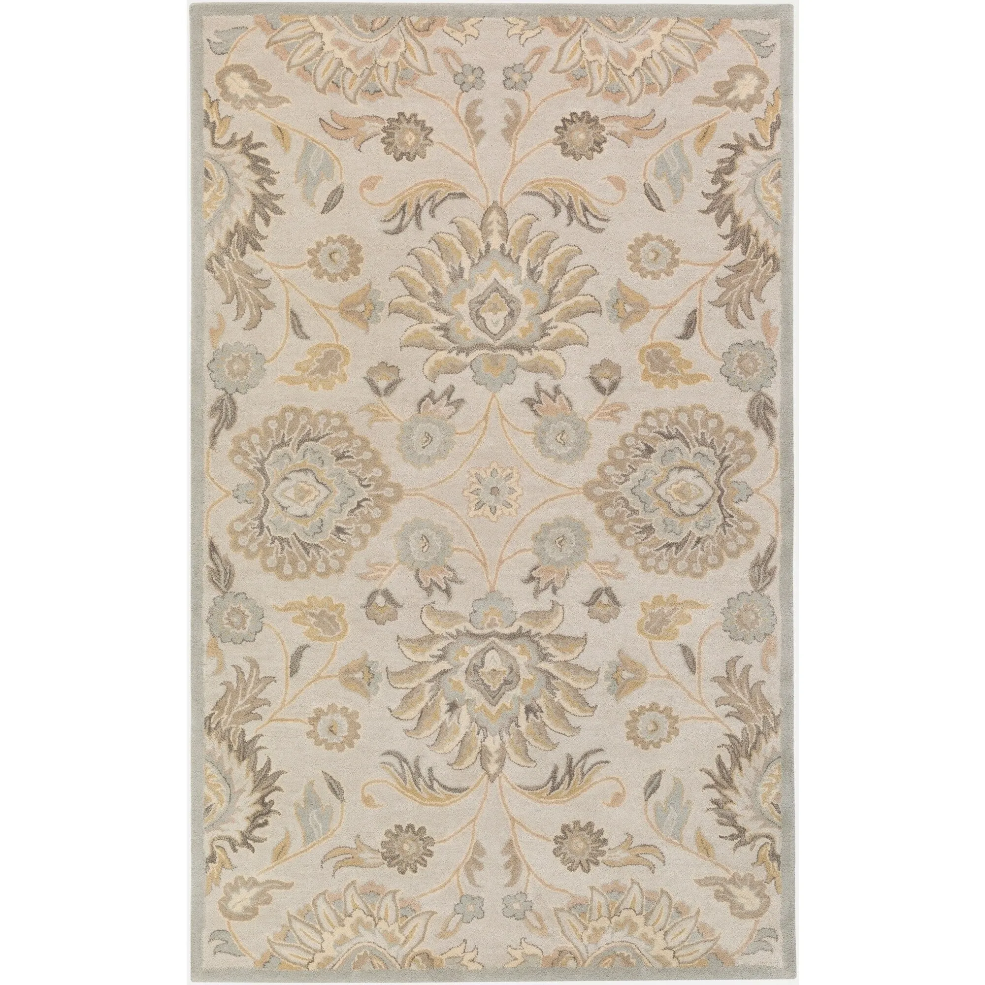 Patchway Handmade Classic Floral Wool Area Rug