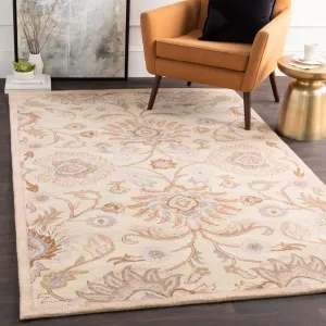 Patchway Handmade Classic Floral Wool Area Rug