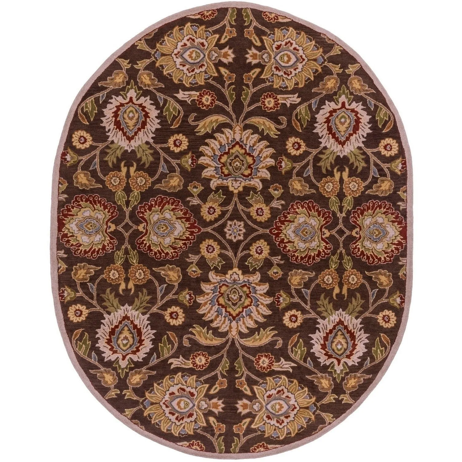 Patchway Handmade Classic Floral Wool Area Rug